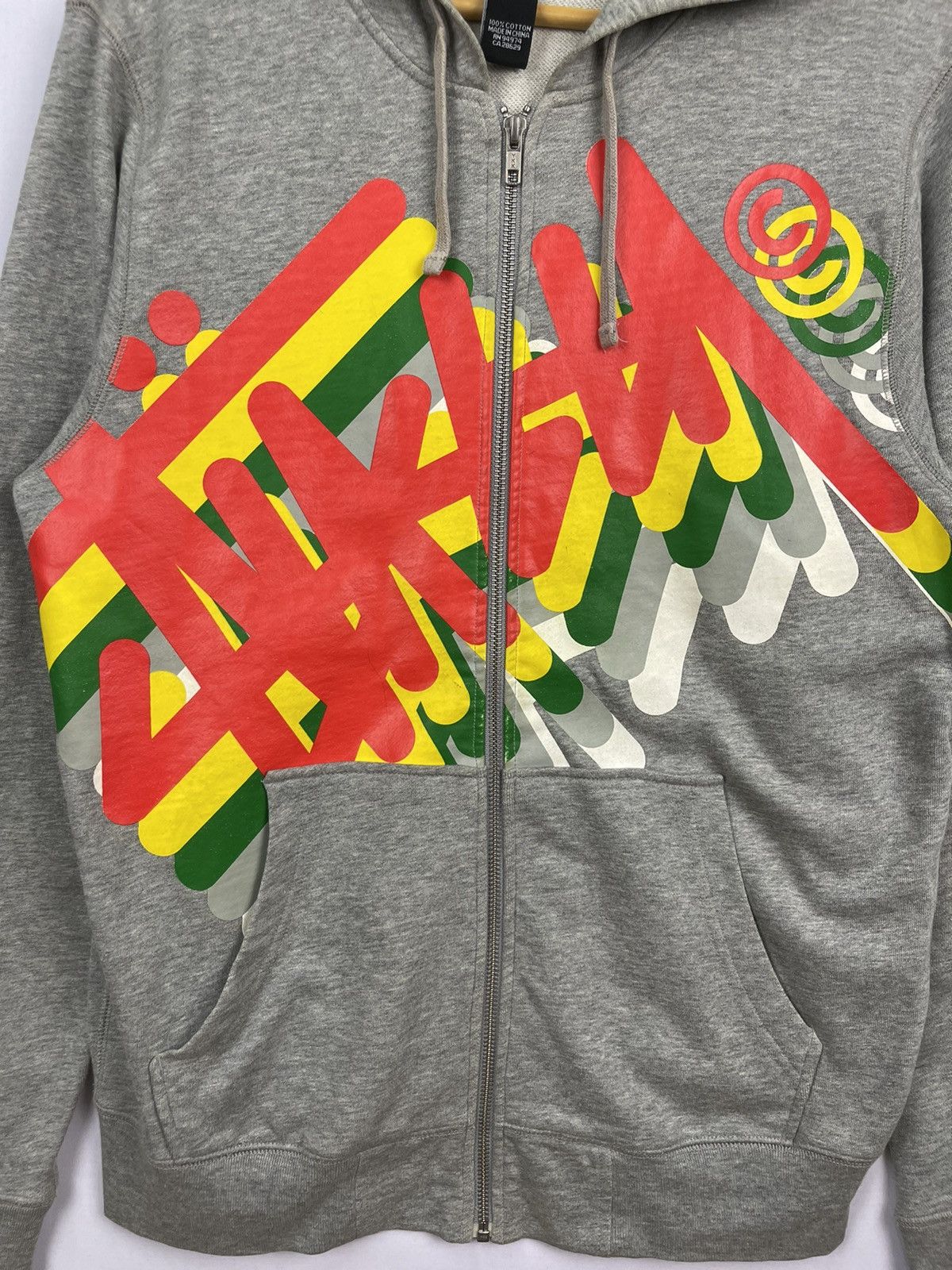 Stussy Stussy Big Logo Full Zipper Hoodie Grey Size US S / EU 44-46 / 1 - 2 Thumbnail