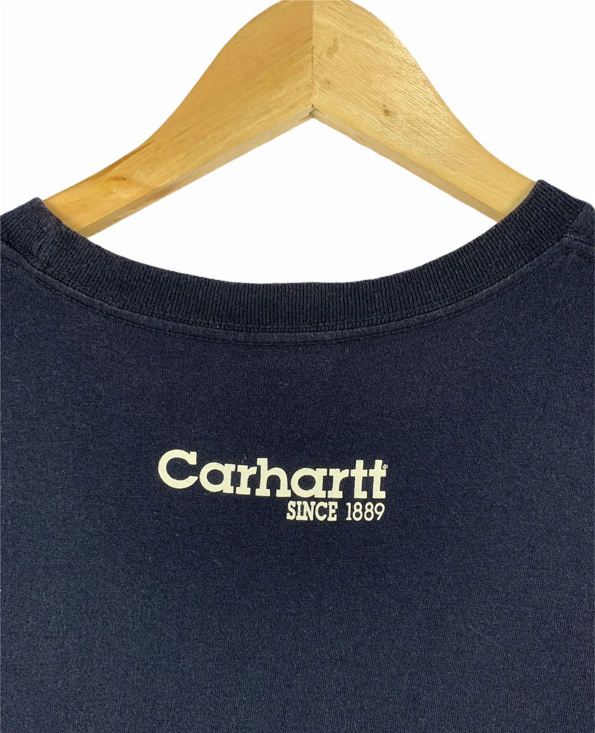 Carhartt × Vintage Carhartt T-shirt Big Logo Navy Large Size US L / EU 52-54 / 3 - 3 Thumbnail