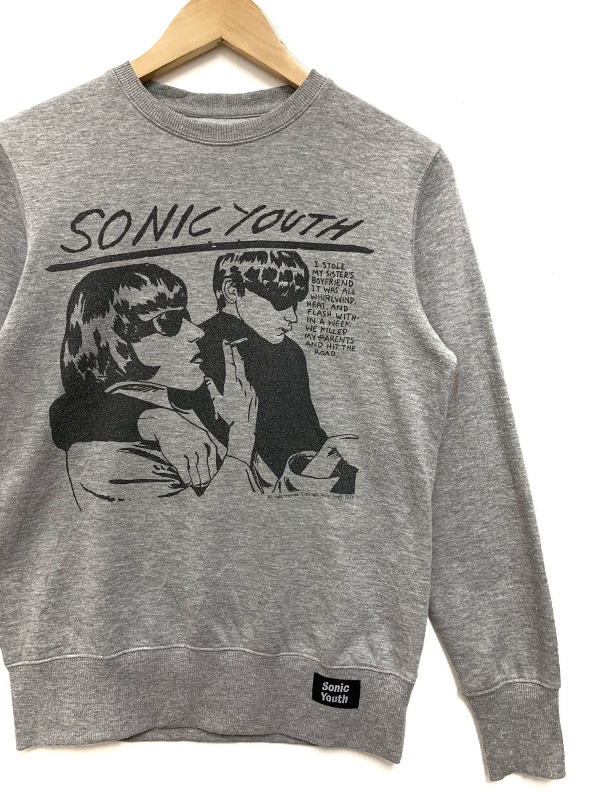 Band Tees Sonic Youth Tour 2014 Sweatshirt Big Logo Grey Small Size US S / EU 44-46 / 1 - 3 Thumbnail