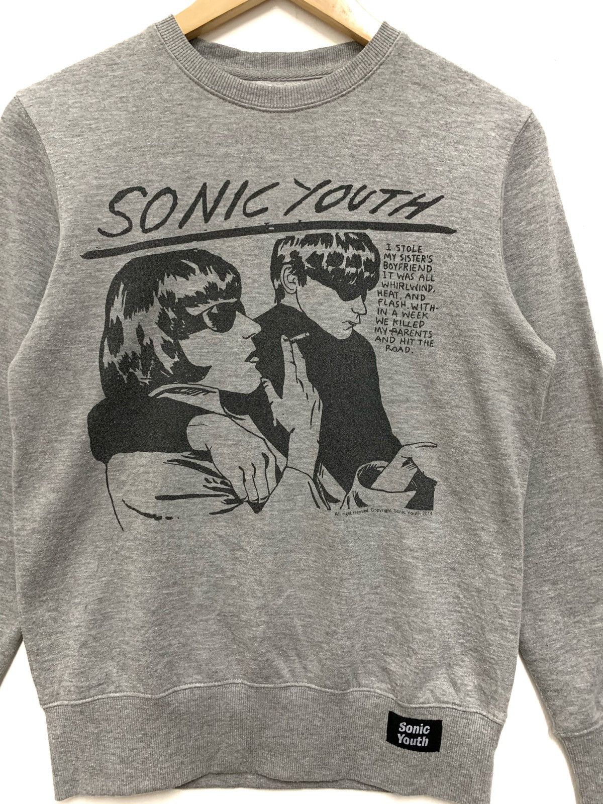 Band Tees Sonic Youth Tour 2014 Sweatshirt Big Logo Grey Small Size US S / EU 44-46 / 1 - 4 Thumbnail
