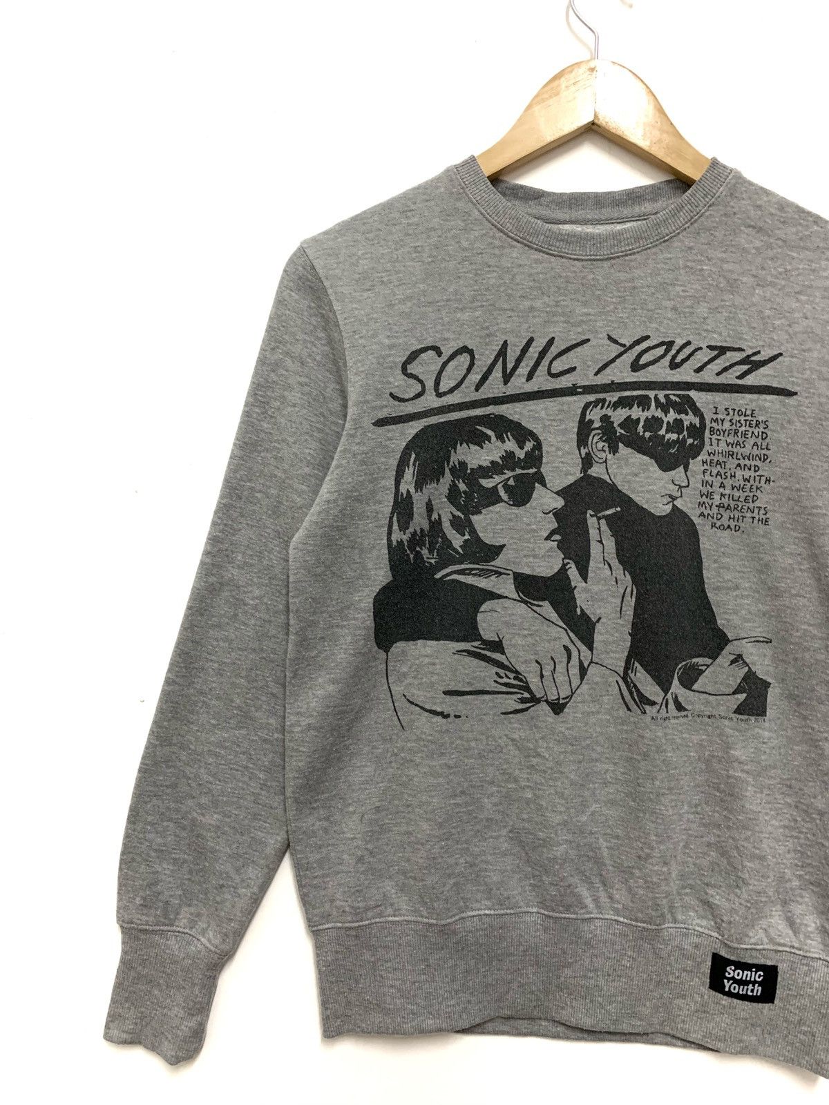 Band Tees Sonic Youth Tour 2014 Sweatshirt Big Logo Grey Small Size US S / EU 44-46 / 1 - 2 Thumbnail