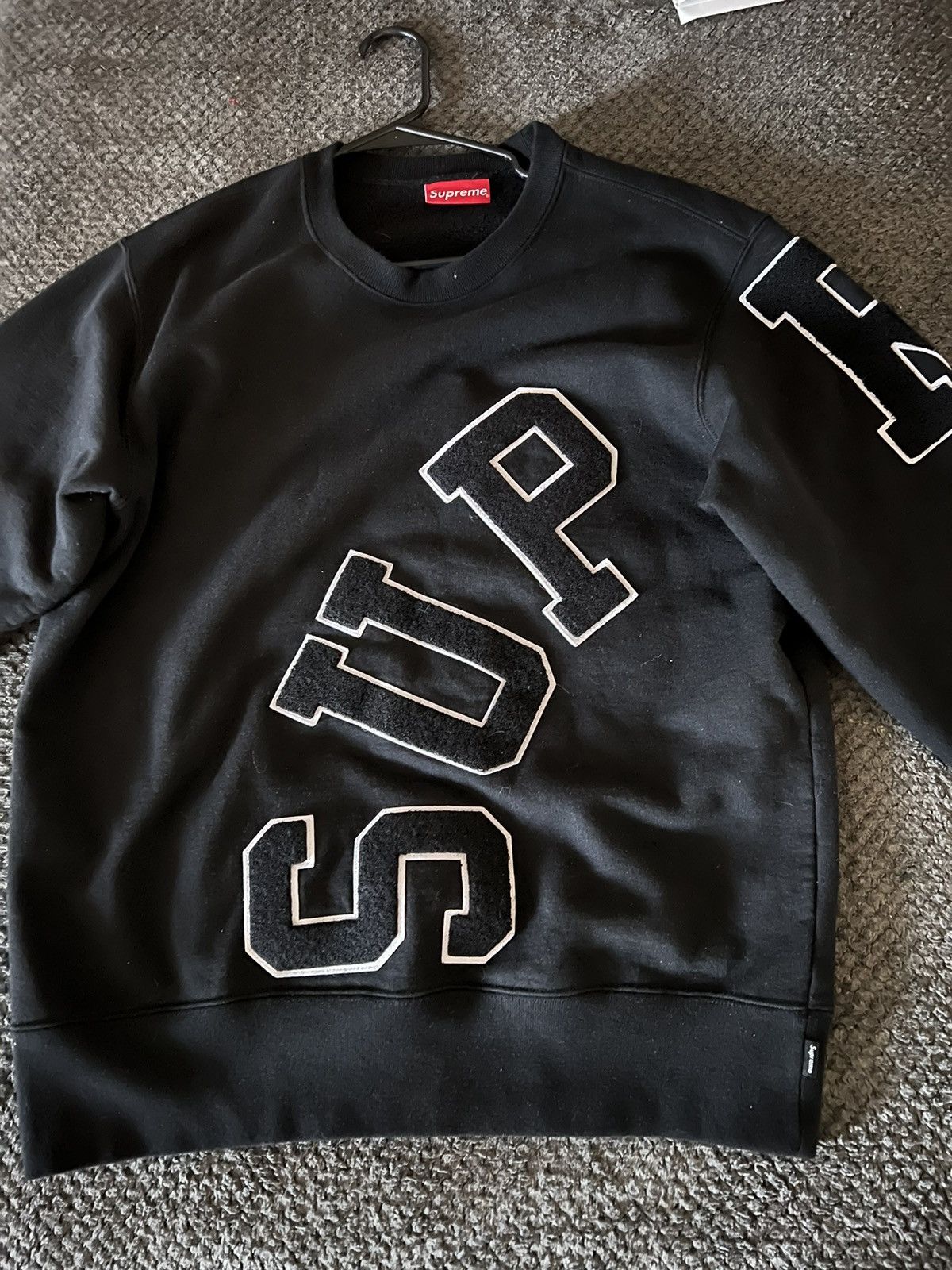 Supreme Big Arc Crewneck Black | Grailed