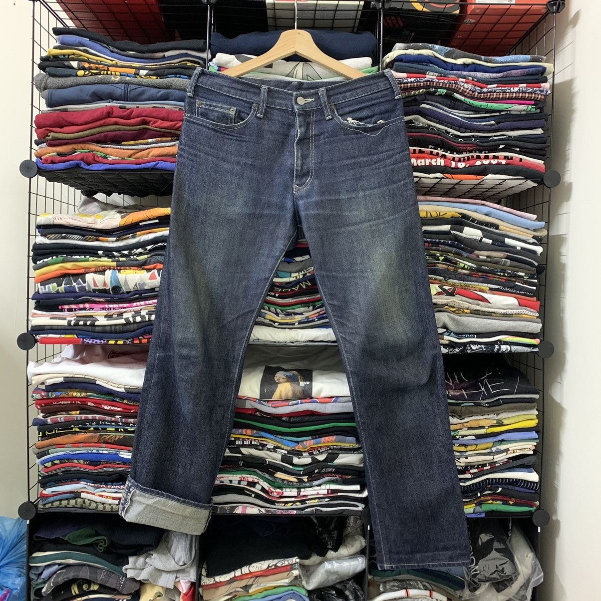 DISTRESS TAKEO KIKUCHI SELVEDGE JEANS