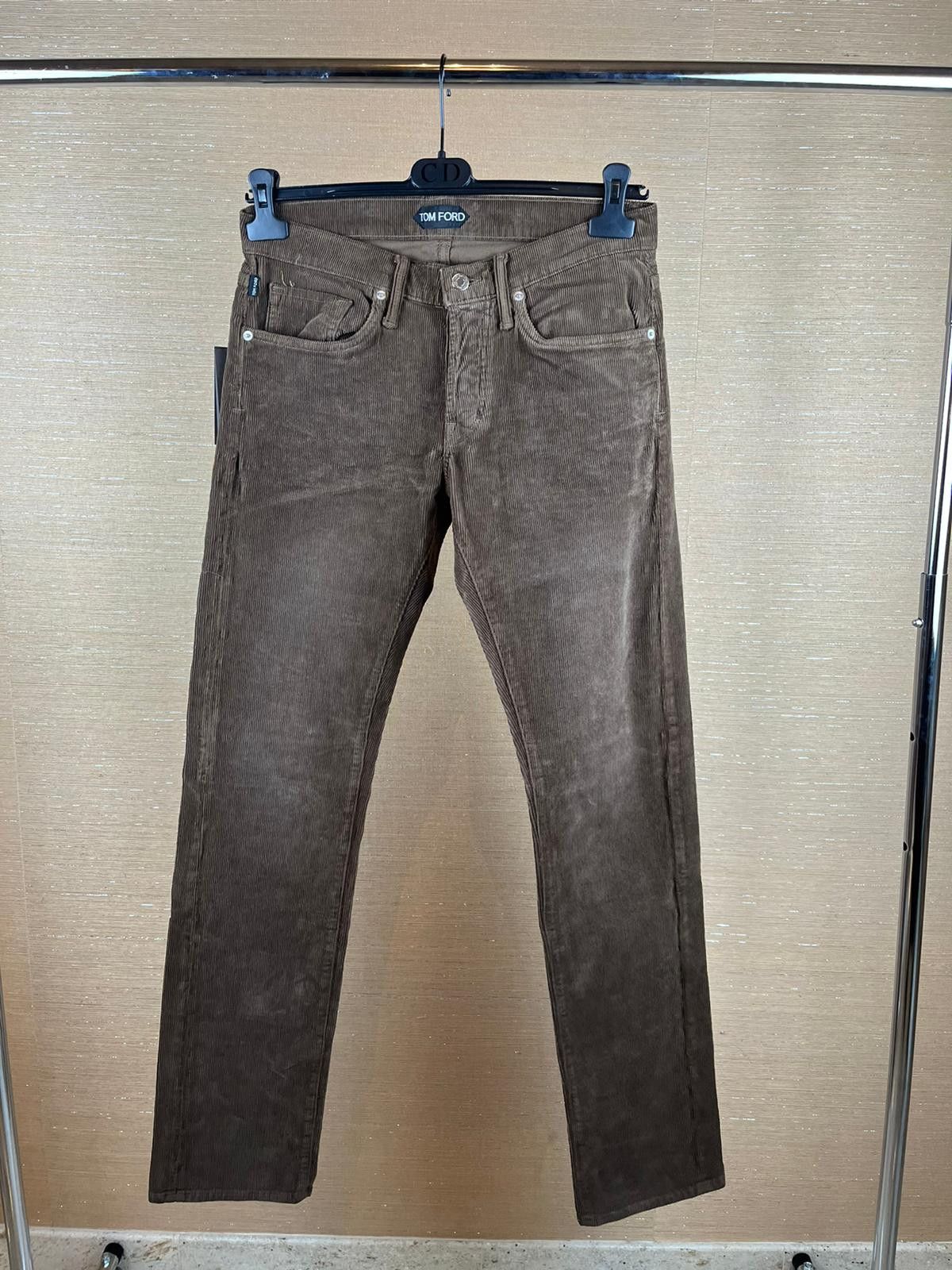Corduroy Straight Fit Denim in Brown