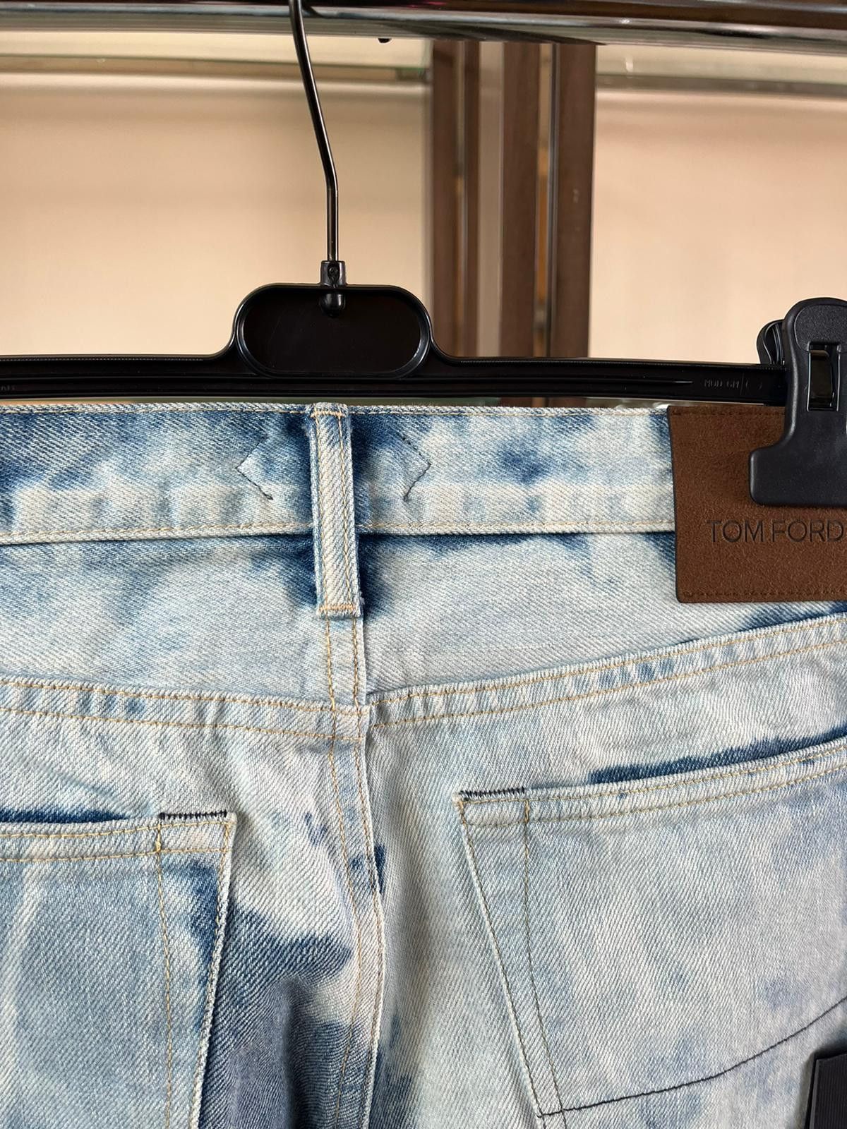 Tom Ford Bleach Spot Slim Fit Denim in Blue/White Size US 30 / EU 46 - 12 Thumbnail