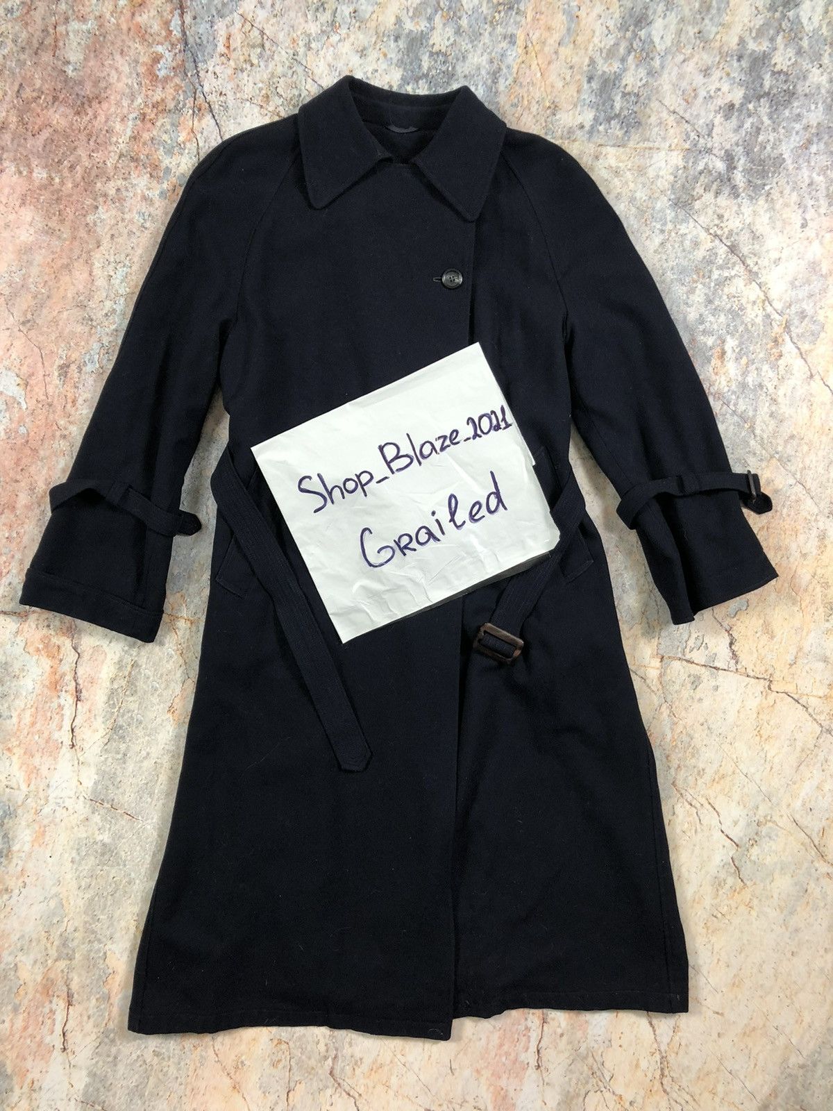 Jil Sander Burberrys blue vintage nova check plated coat trench Size S / US 4 / IT 40 - 2 Thumbnail