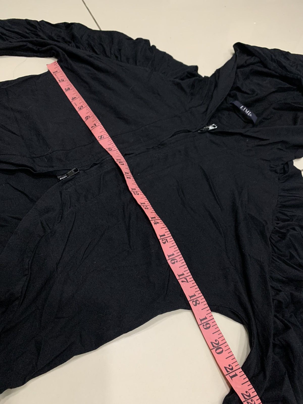 Limi Feu LIMI FEU CROPPED WRINKLE SLEEVES ZIPPER HOODIE SWEATER Size S / US 4 / IT 40 - 4 Thumbnail