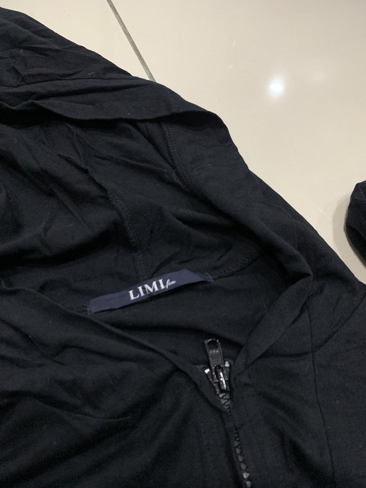 Limi Feu LIMI FEU CROPPED WRINKLE SLEEVES ZIPPER HOODIE SWEATER Size S / US 4 / IT 40 - 6 Thumbnail
