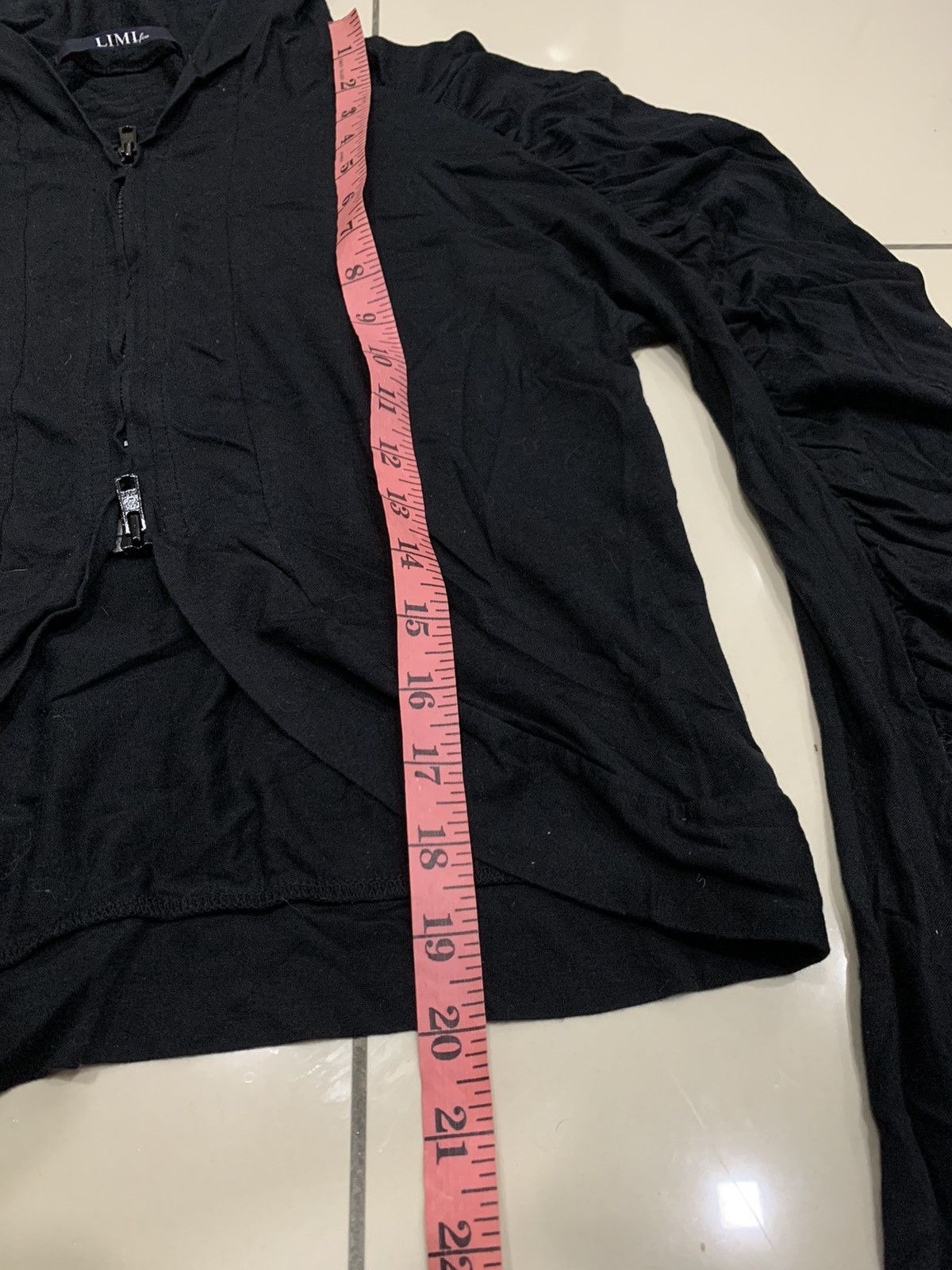 Limi Feu LIMI FEU CROPPED WRINKLE SLEEVES ZIPPER HOODIE SWEATER Size S / US 4 / IT 40 - 3 Thumbnail