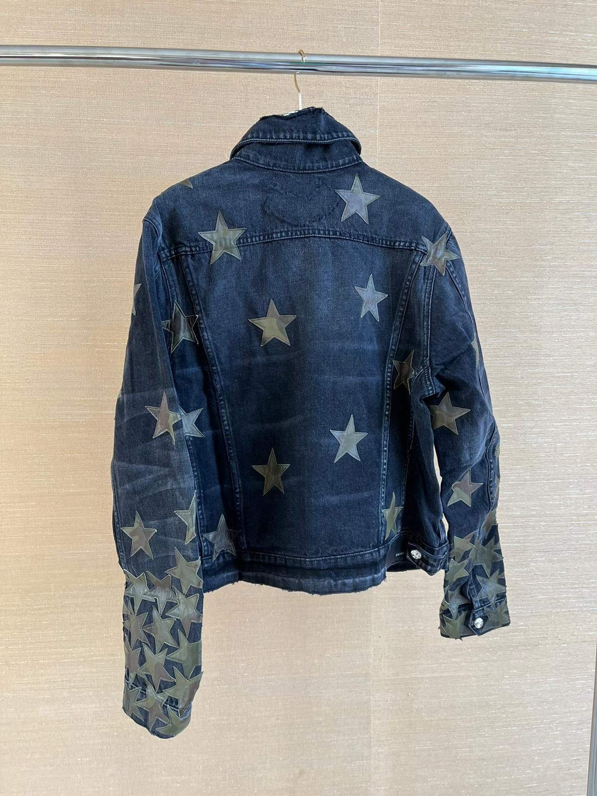 Amiri Chemist Denim Jacket in Black With Camo Patches Size US L / EU 52-54 / 3 - 15 Thumbnail