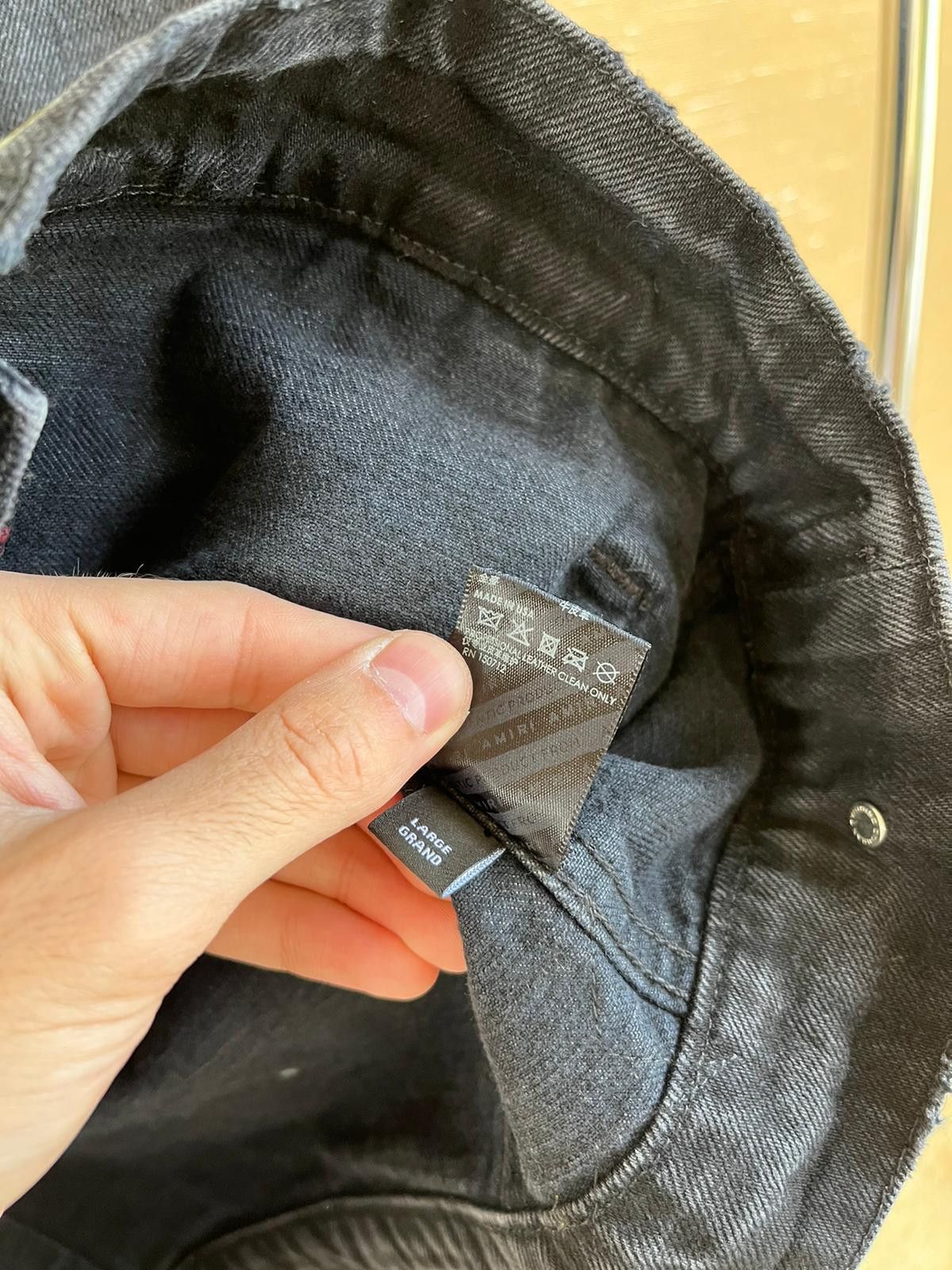 Amiri Chemist Denim Jacket in Black With Camo Patches Size US L / EU 52-54 / 3 - 12 Thumbnail