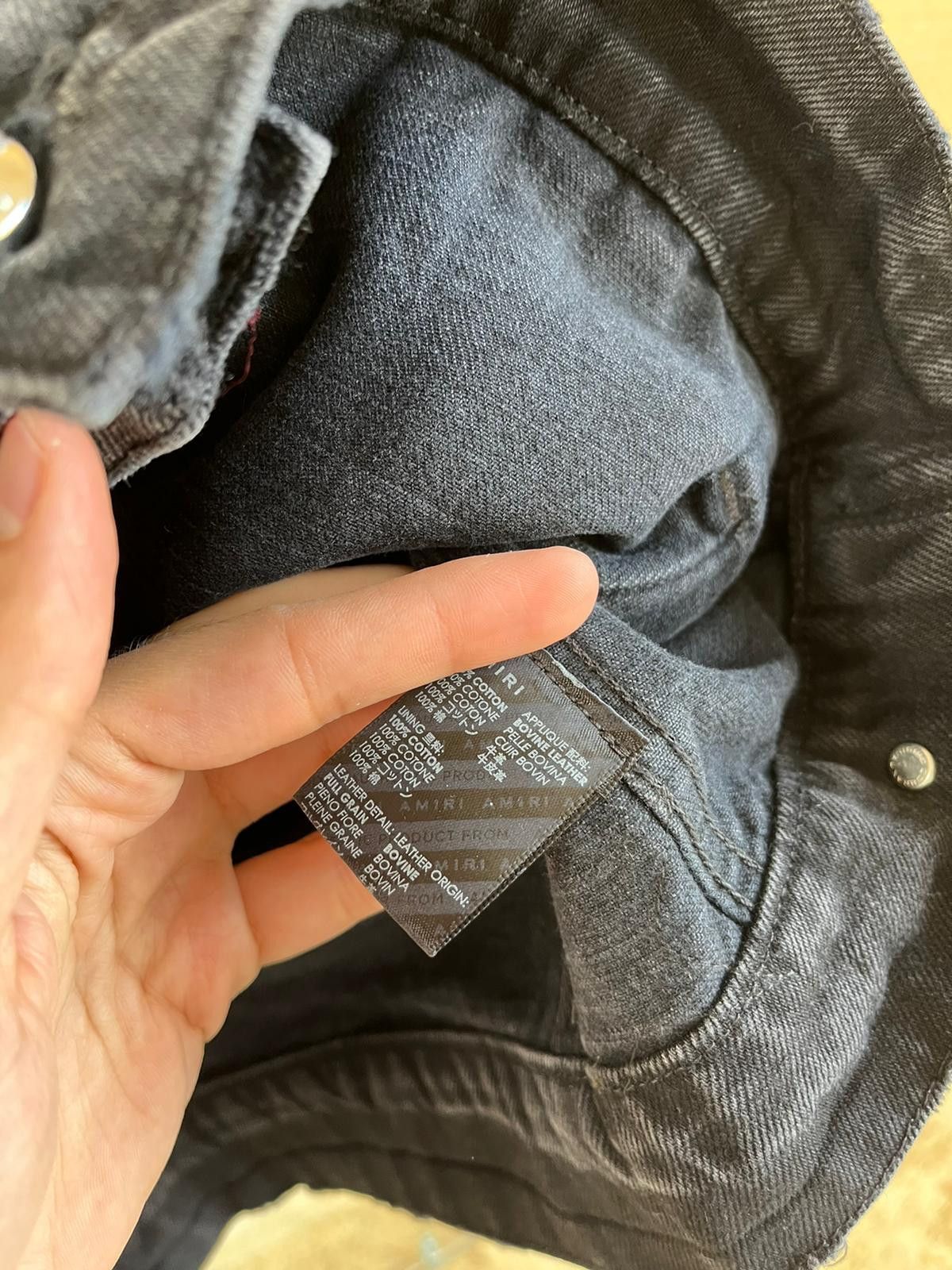 Amiri Chemist Denim Jacket in Black With Camo Patches Size US L / EU 52-54 / 3 - 13 Thumbnail