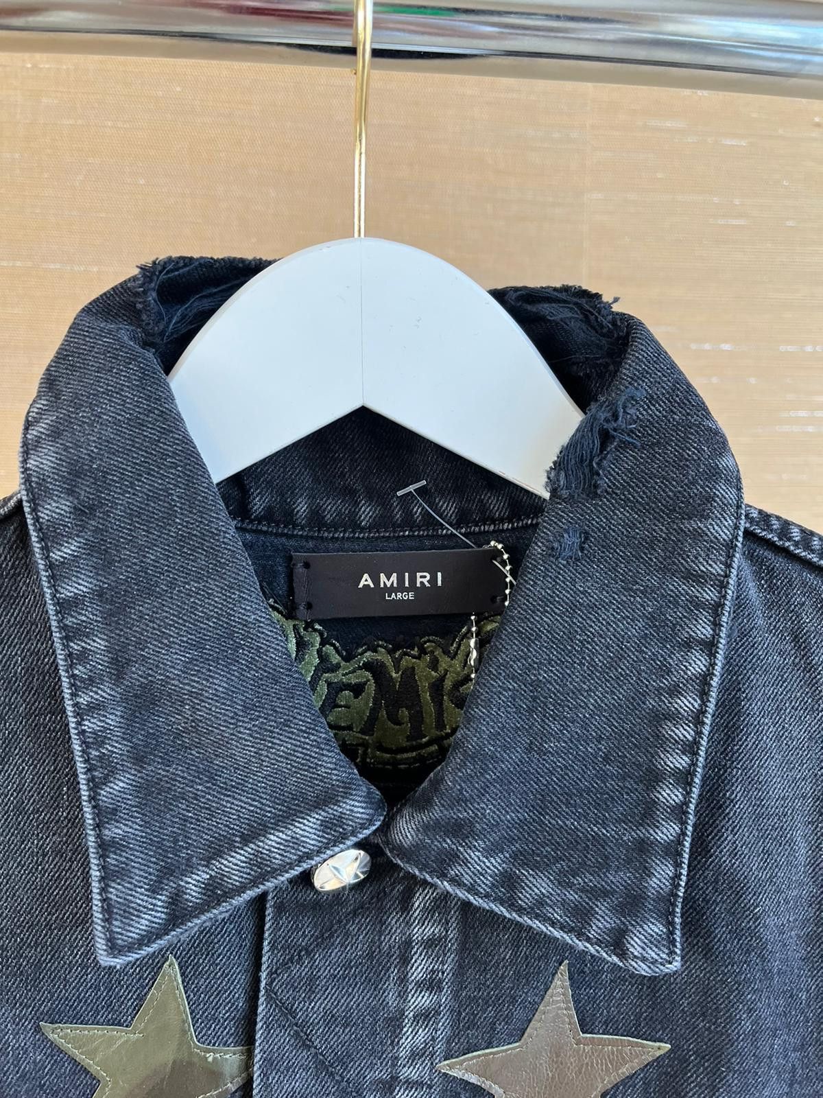 Amiri Chemist Denim Jacket in Black With Camo Patches Size US L / EU 52-54 / 3 - 7 Thumbnail