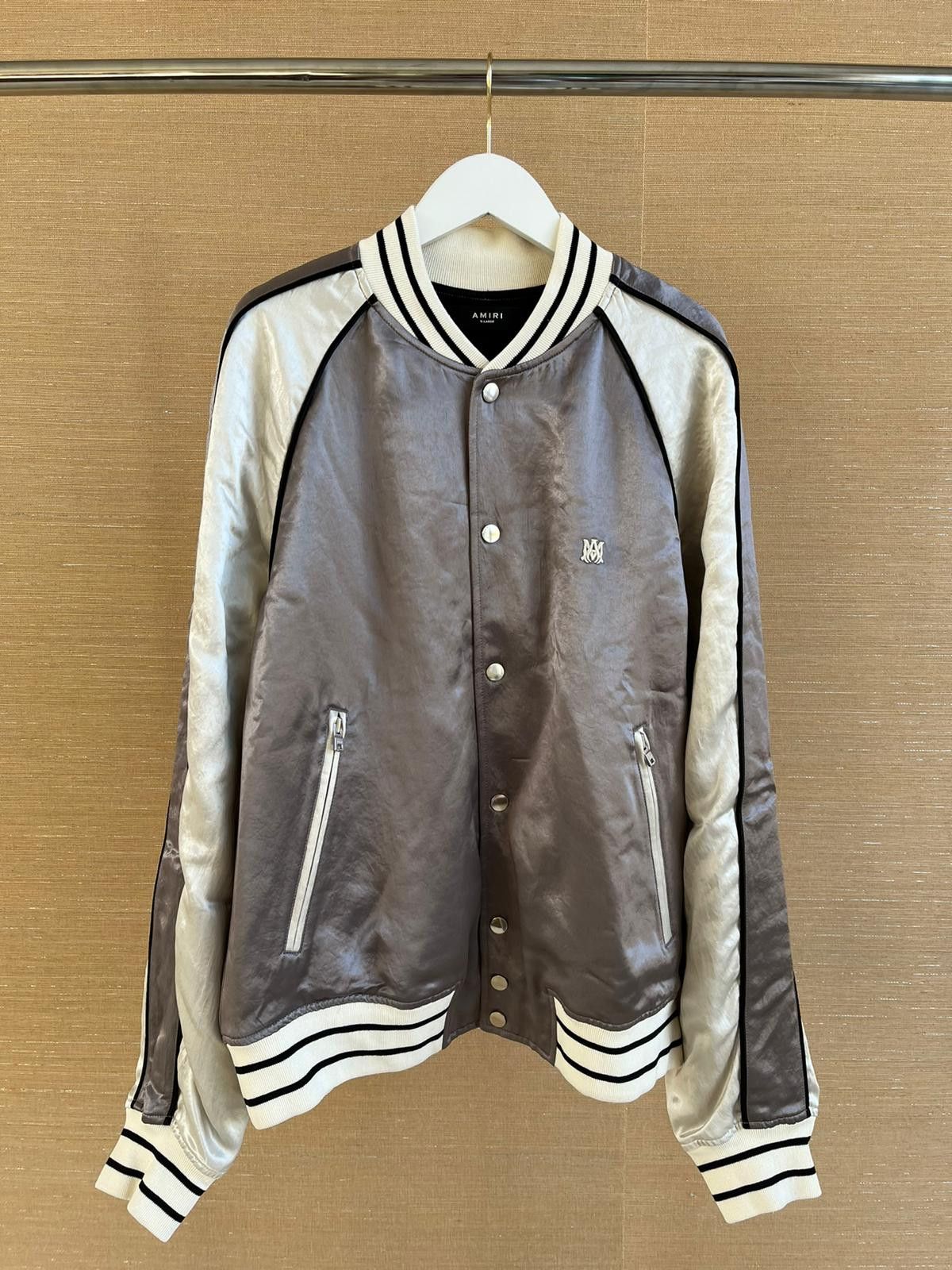Amiri Embroidered Logo Souvenir Jacket in Sage Size US L / EU 52-54 / 3 - 2 Thumbnail