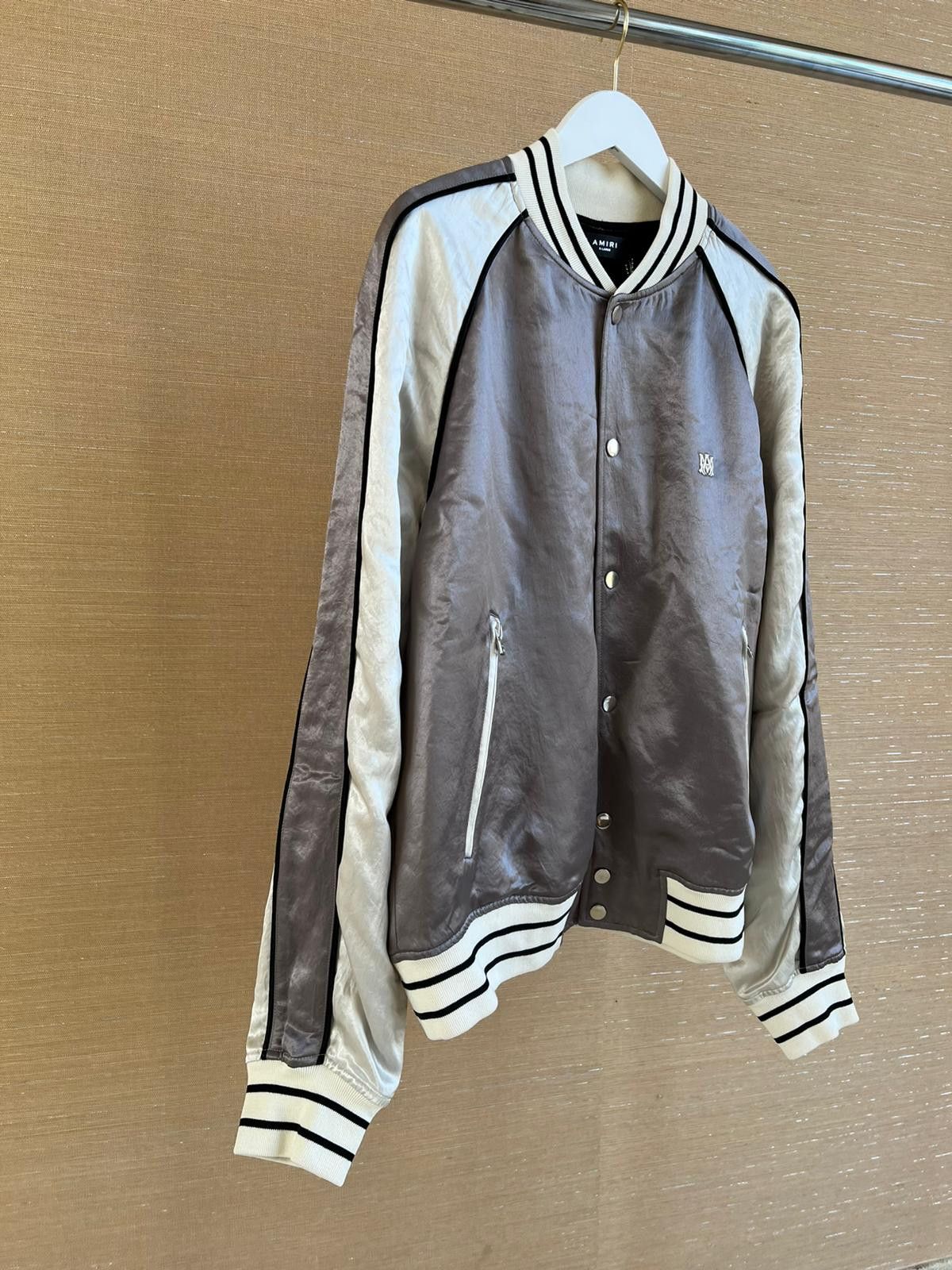 Amiri Embroidered Logo Souvenir Jacket in Sage Size US L / EU 52-54 / 3 - 7 Thumbnail