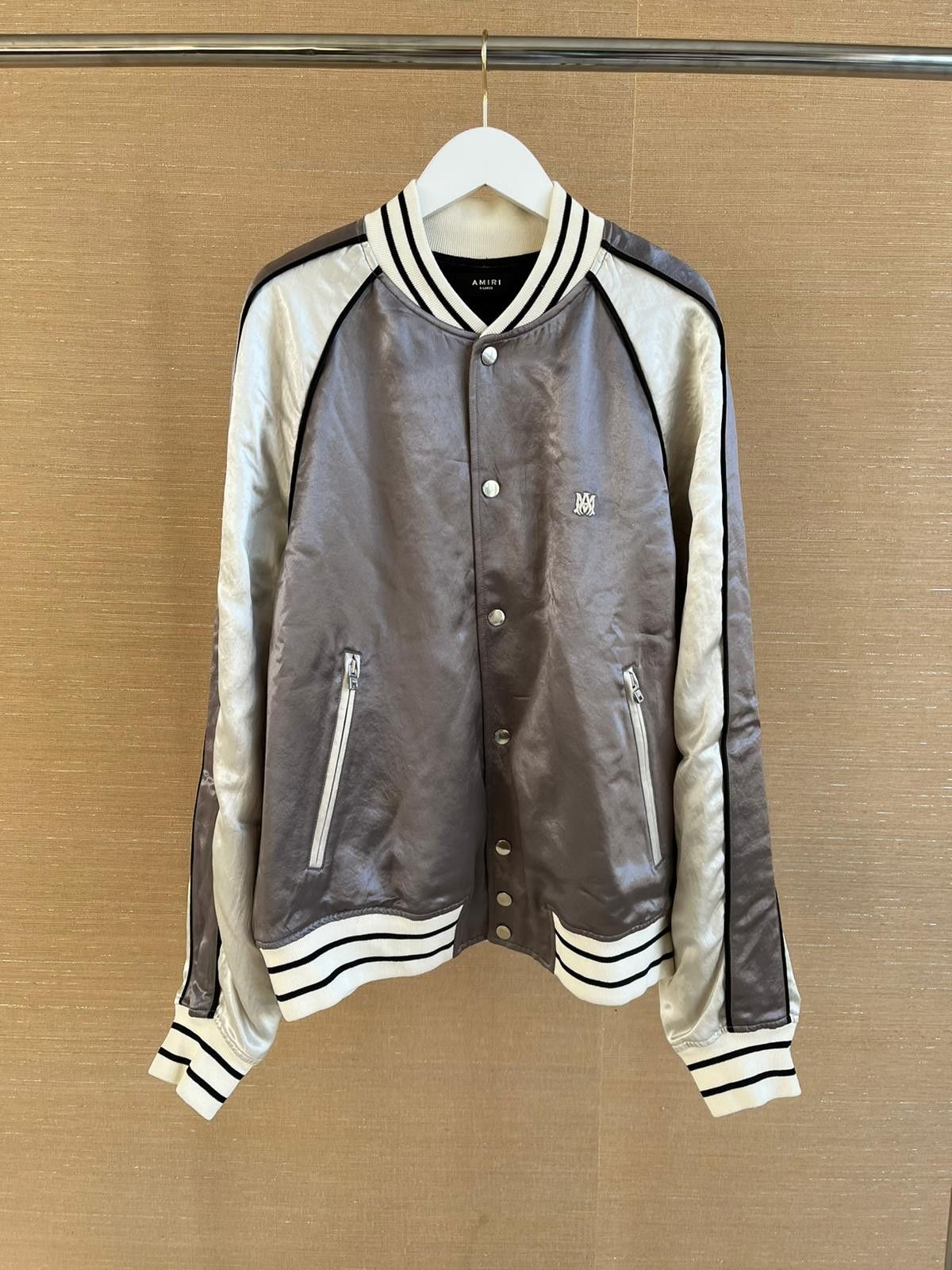 Amiri Embroidered Logo Souvenir Jacket in Sage Size US L / EU 52-54 / 3 - 1 Thumbnail
