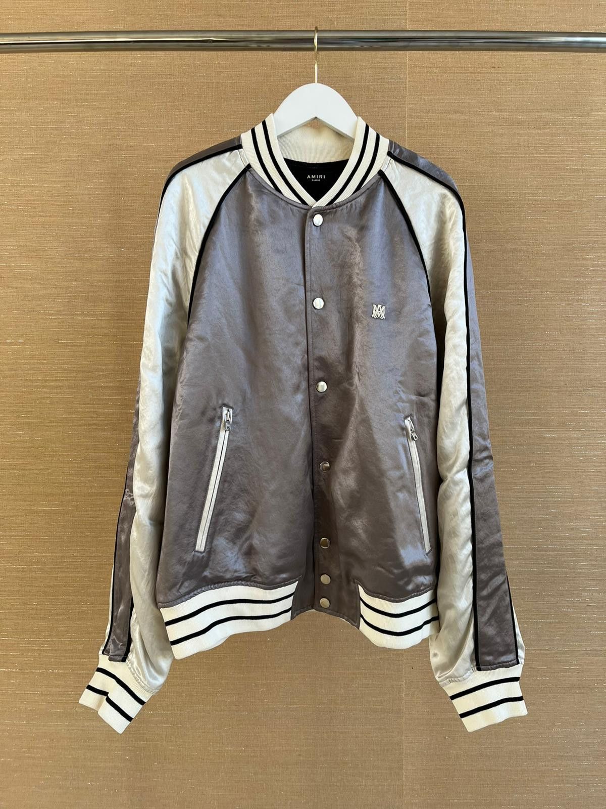 Amiri Embroidered Logo Souvenir Jacket in Sage Size US L / EU 52-54 / 3 - 3 Thumbnail