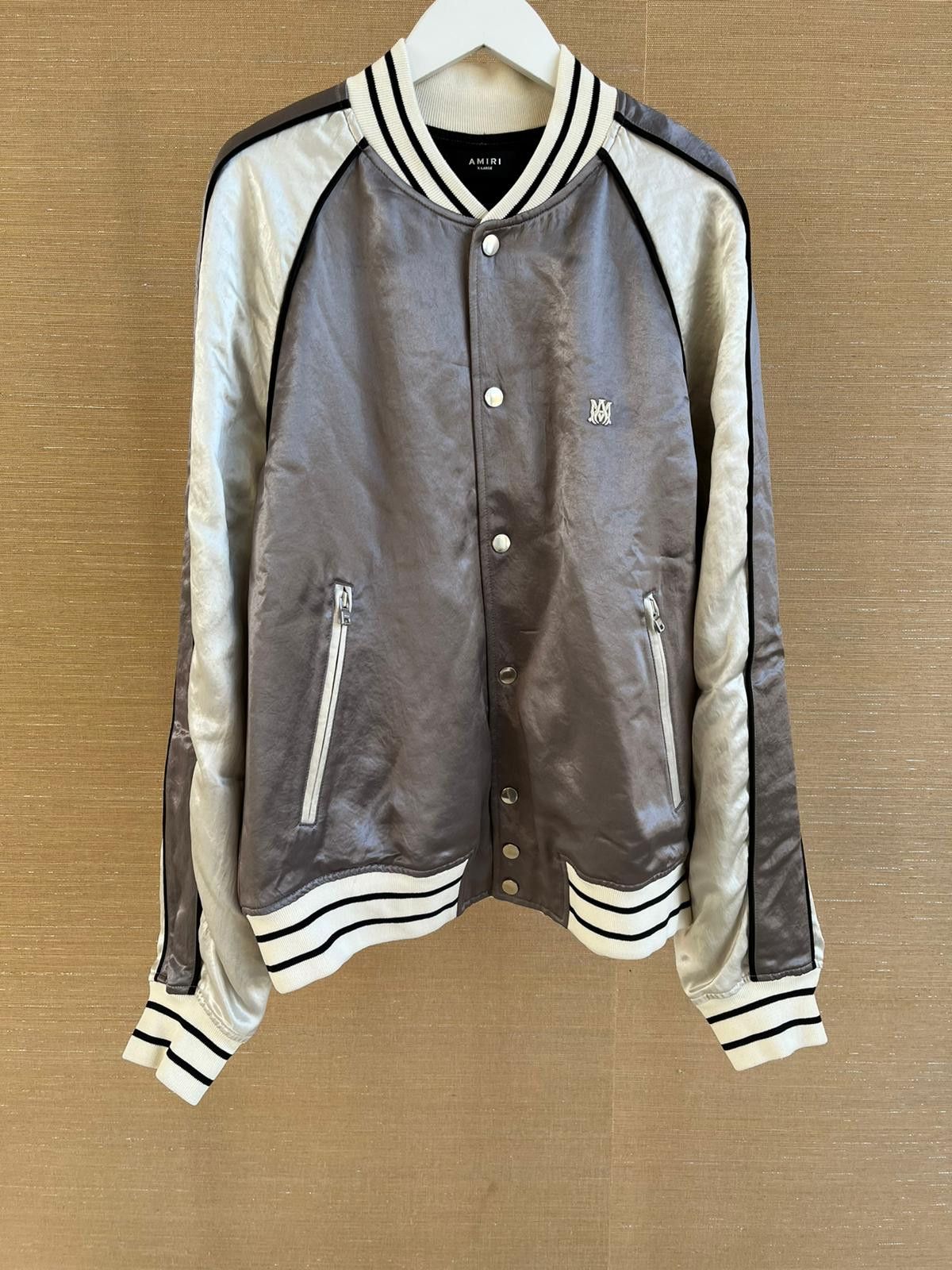 Amiri Embroidered Logo Souvenir Jacket in Sage Size US L / EU 52-54 / 3 - 5 Thumbnail