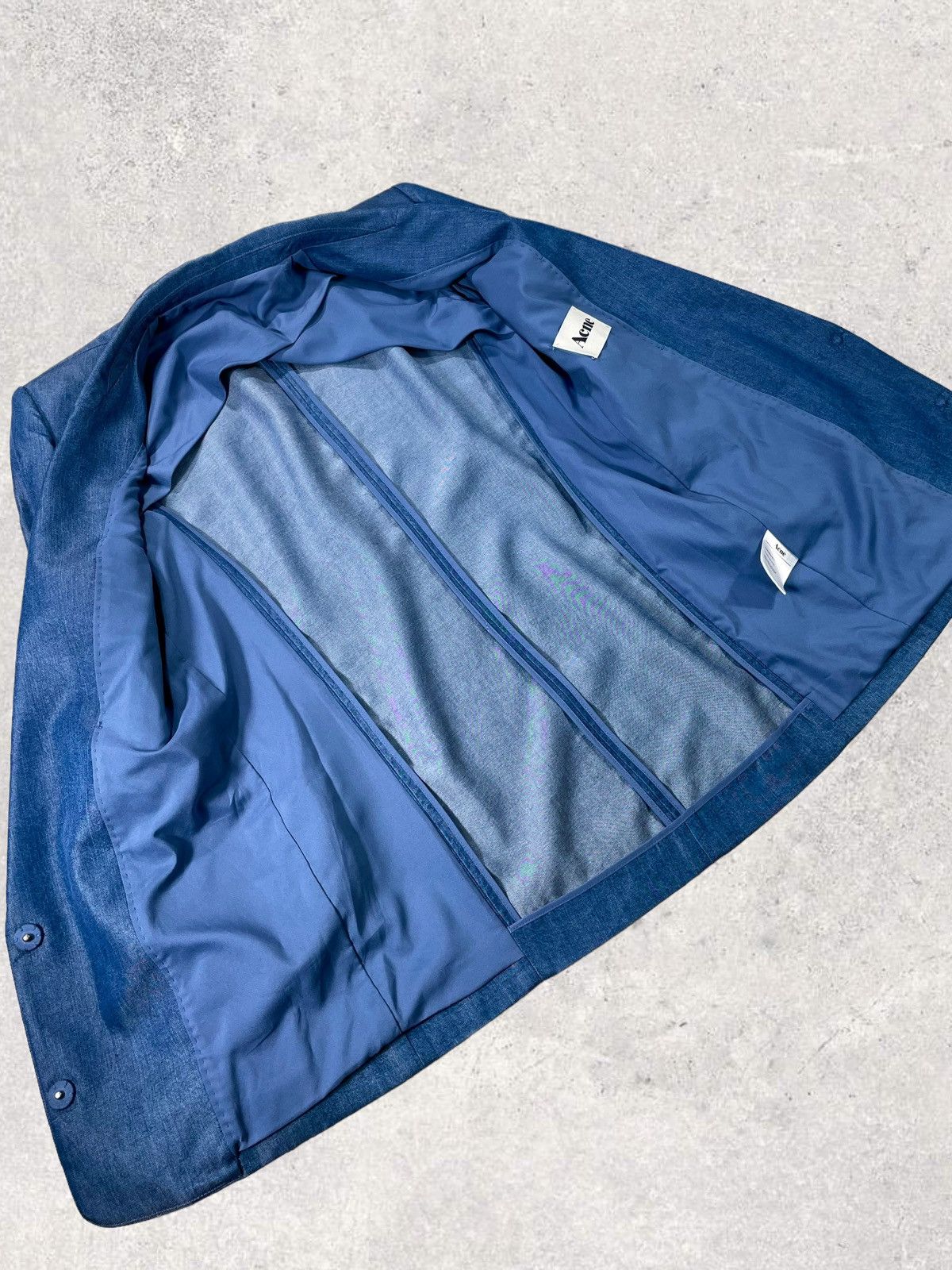 Acne Studios × Japanese Brand ACNE Blake Denim PSS12 Women's Button Blue Blazer / Jacket Size M / US 6-8 / IT 42-44 - 8 Thumbnail