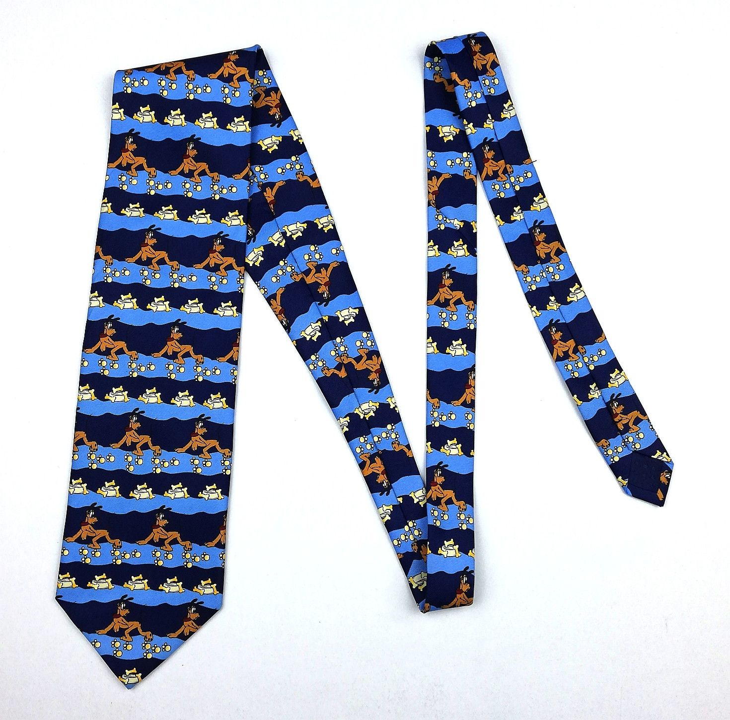 Cartoon Network × Disney × Mickey Mouse Pluto (Disney) Mickey Mouse Full Printed Neckties Fashion Size ONE SIZE - 9 Thumbnail