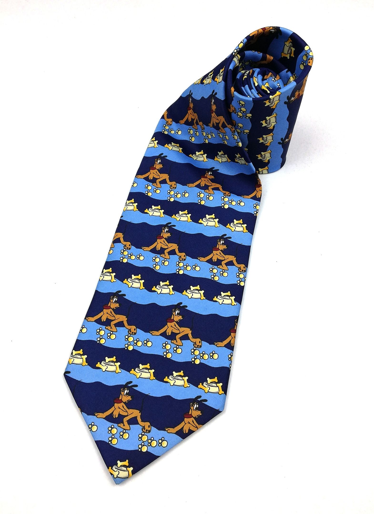 Cartoon Network × Disney × Mickey Mouse Pluto (Disney) Mickey Mouse Full Printed Neckties Fashion Size ONE SIZE - 2 Thumbnail