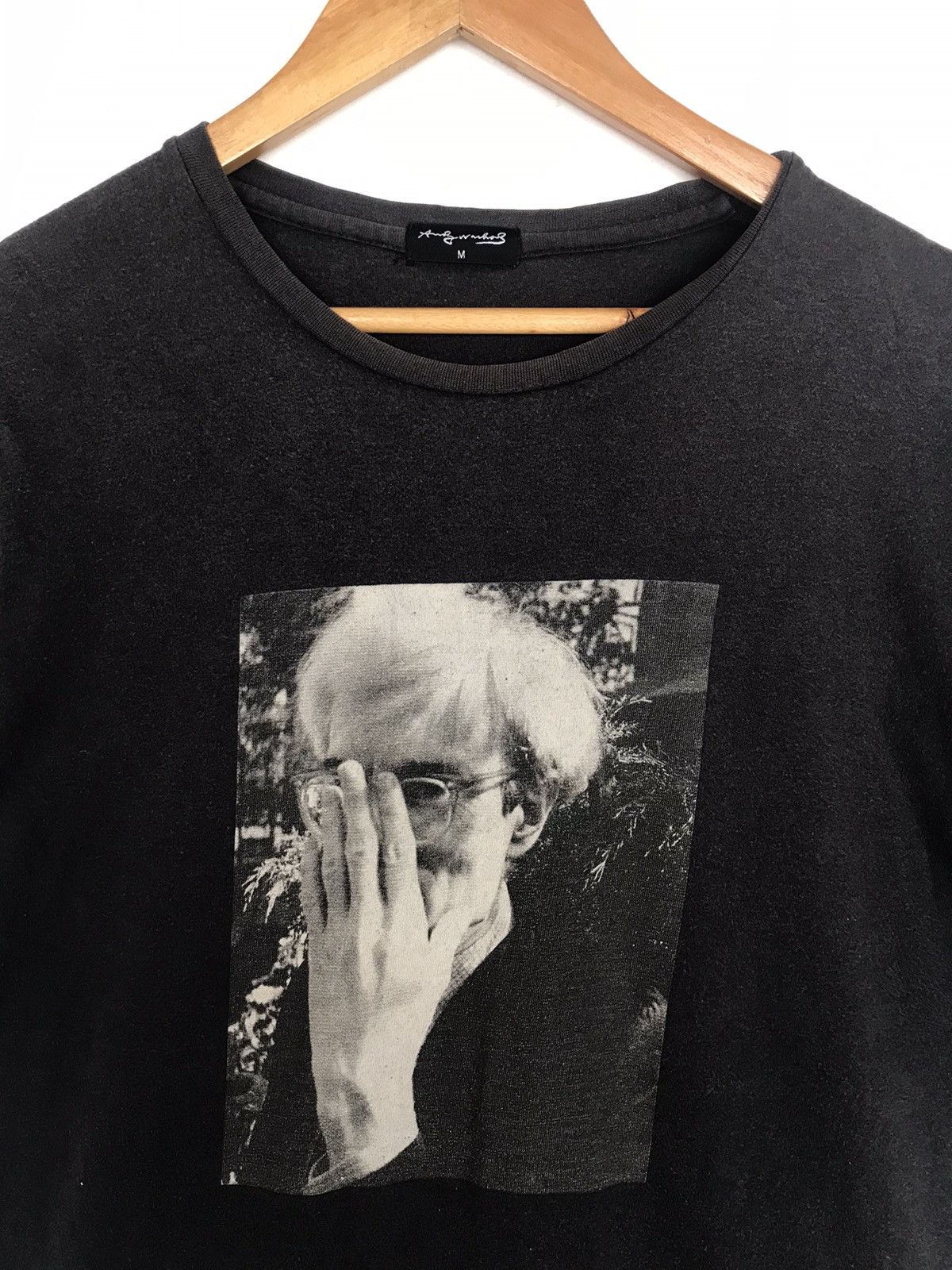 Andy Warhol Vintage Y2K Andy Warhol Tshirt pop art portrait faded black Size US M / EU 48-50 / 2 - 2 Thumbnail
