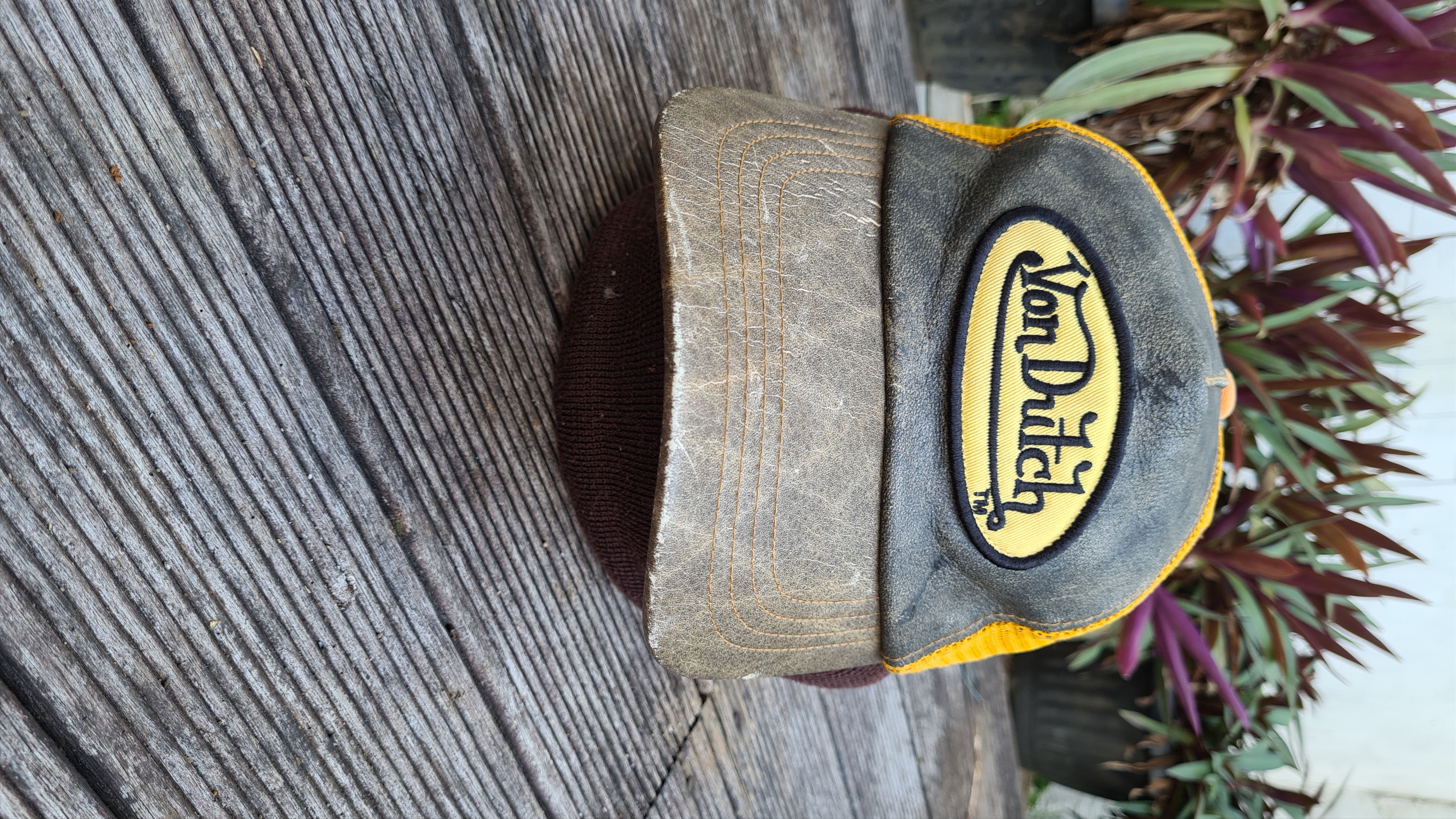 Vintage × Von Dutch Leather Von Dutch Trucker Hat Size ONE SIZE - 1 Thumbnail