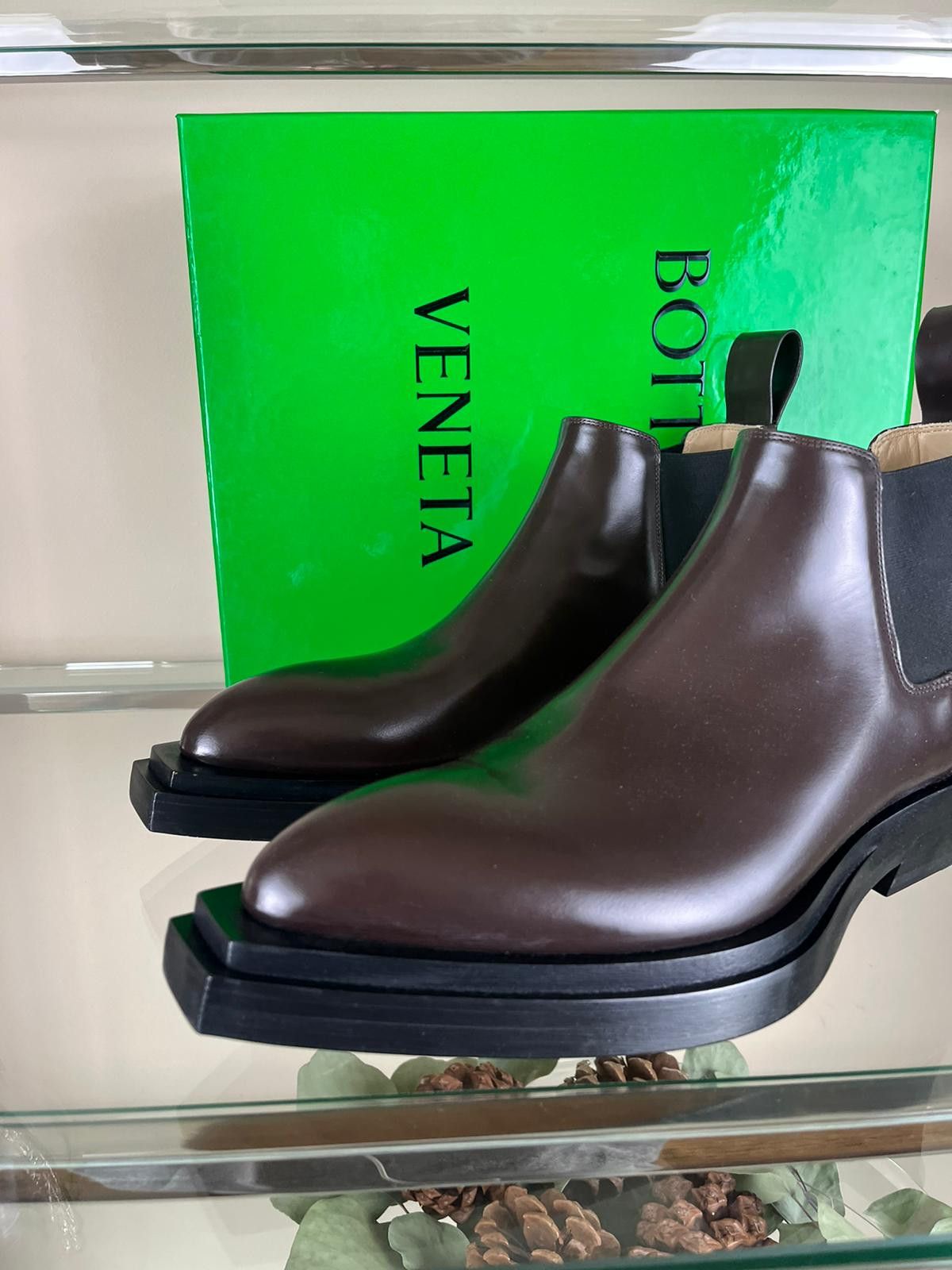 Bottega Veneta Chisel Boots in Osaka Shiny Leather in Dark Brown Size US 13 / EU 46 - 7 Thumbnail