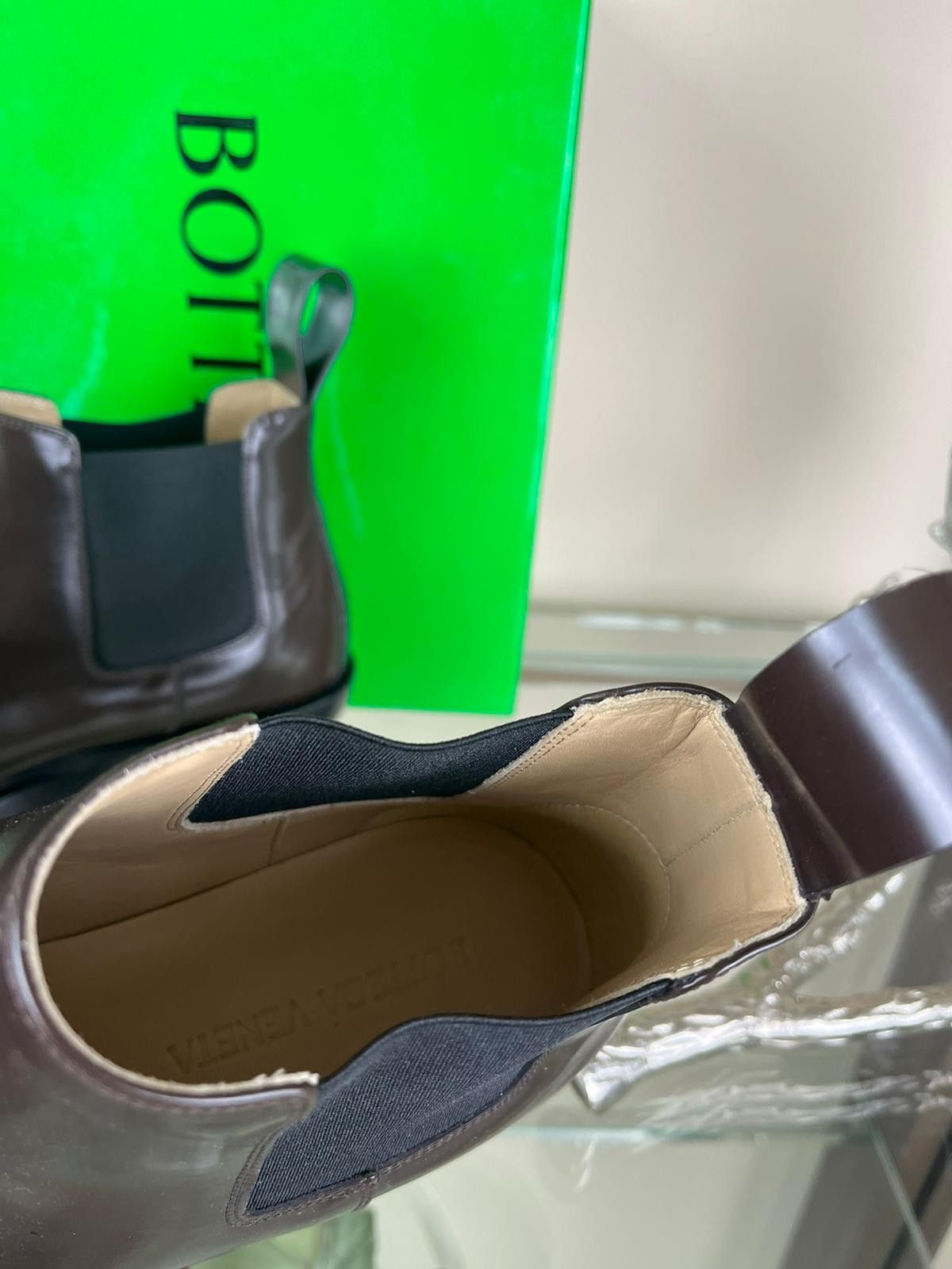 Bottega Veneta Chisel Boots in Osaka Shiny Leather in Dark Brown Size US 13 / EU 46 - 9 Thumbnail