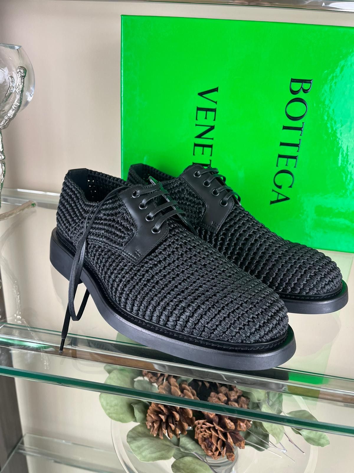 Bottega Veneta o1rshd1 String Wax Tokyo Brush Calf in Black Size US 8 / EU 41 - 14 Thumbnail