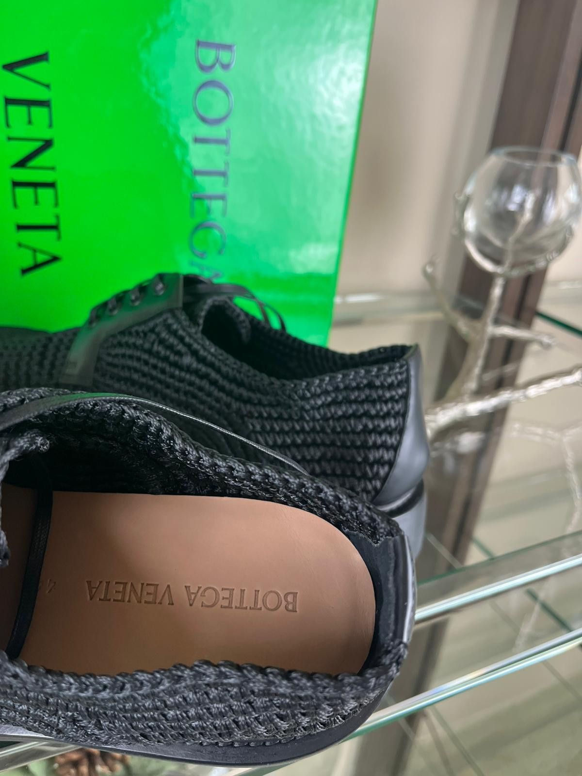 Bottega Veneta o1rshd1 String Wax Tokyo Brush Calf in Black Size US 8 / EU 41 - 12 Thumbnail