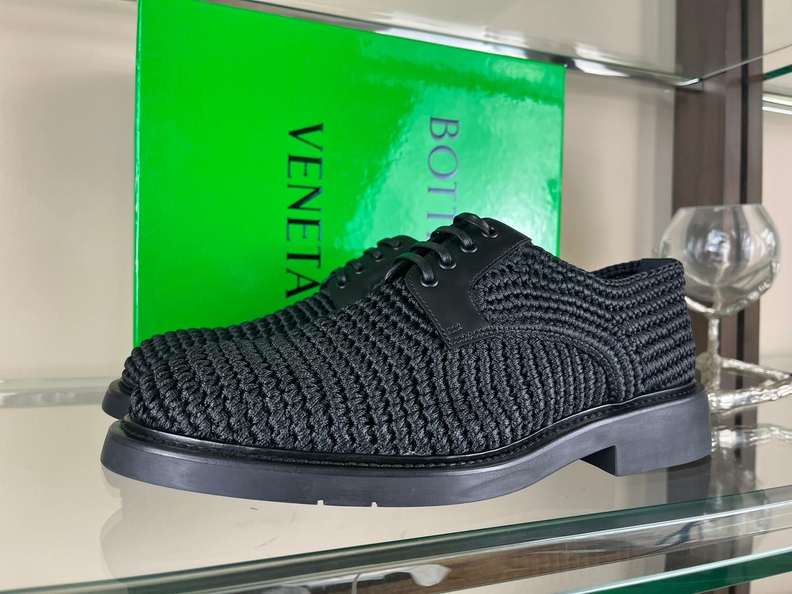 Bottega Veneta o1rshd1 String Wax Tokyo Brush Calf in Black Size US 8 / EU 41 - 6 Thumbnail