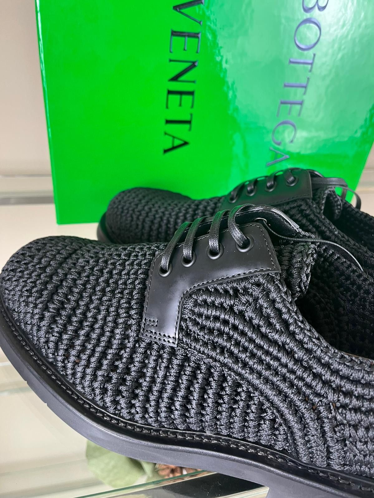 Bottega Veneta o1rshd1 String Wax Tokyo Brush Calf in Black Size US 8 / EU 41 - 13 Thumbnail