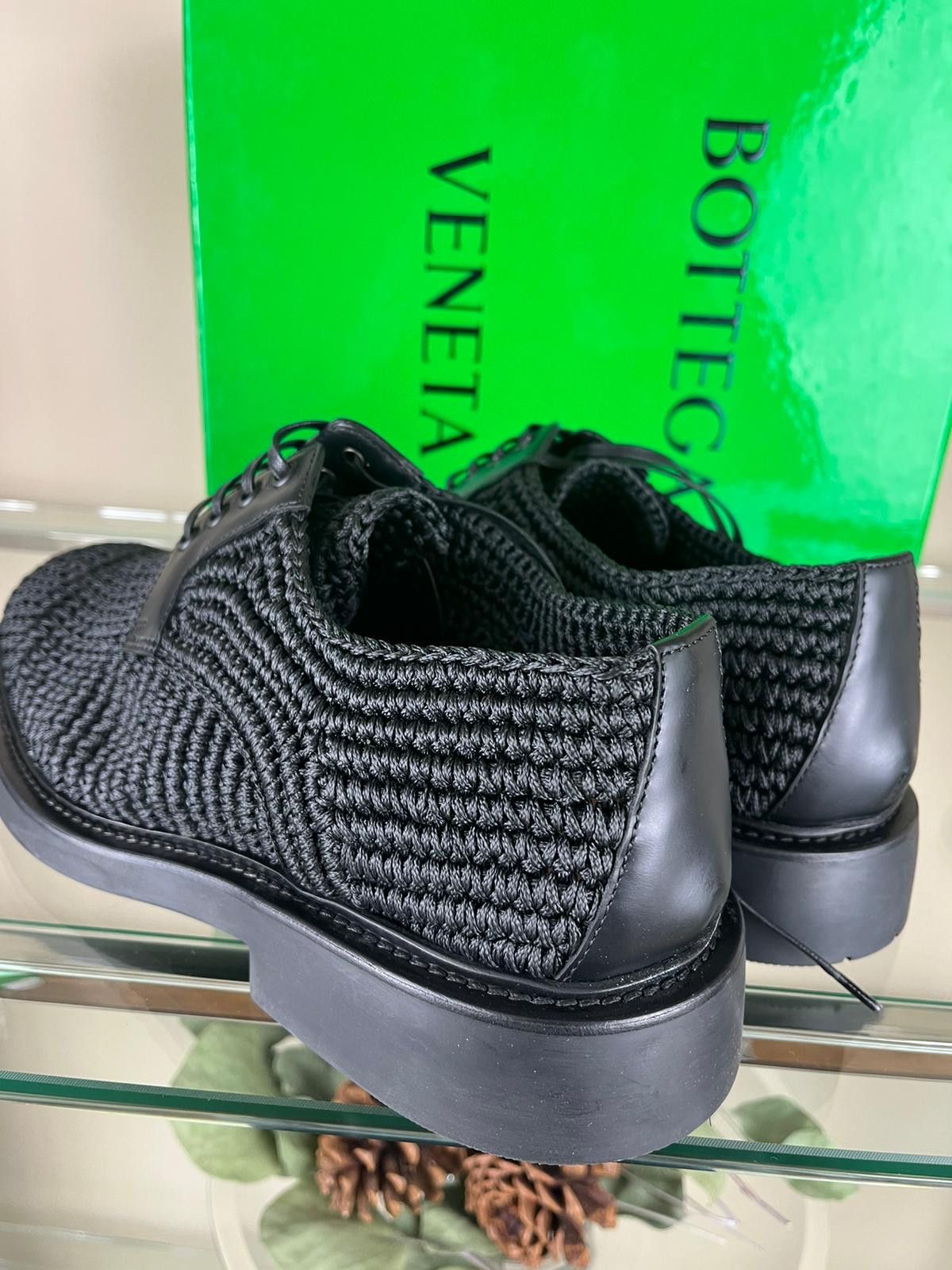 Bottega Veneta o1rshd1 String Wax Tokyo Brush Calf in Black Size US 8 / EU 41 - 10 Thumbnail