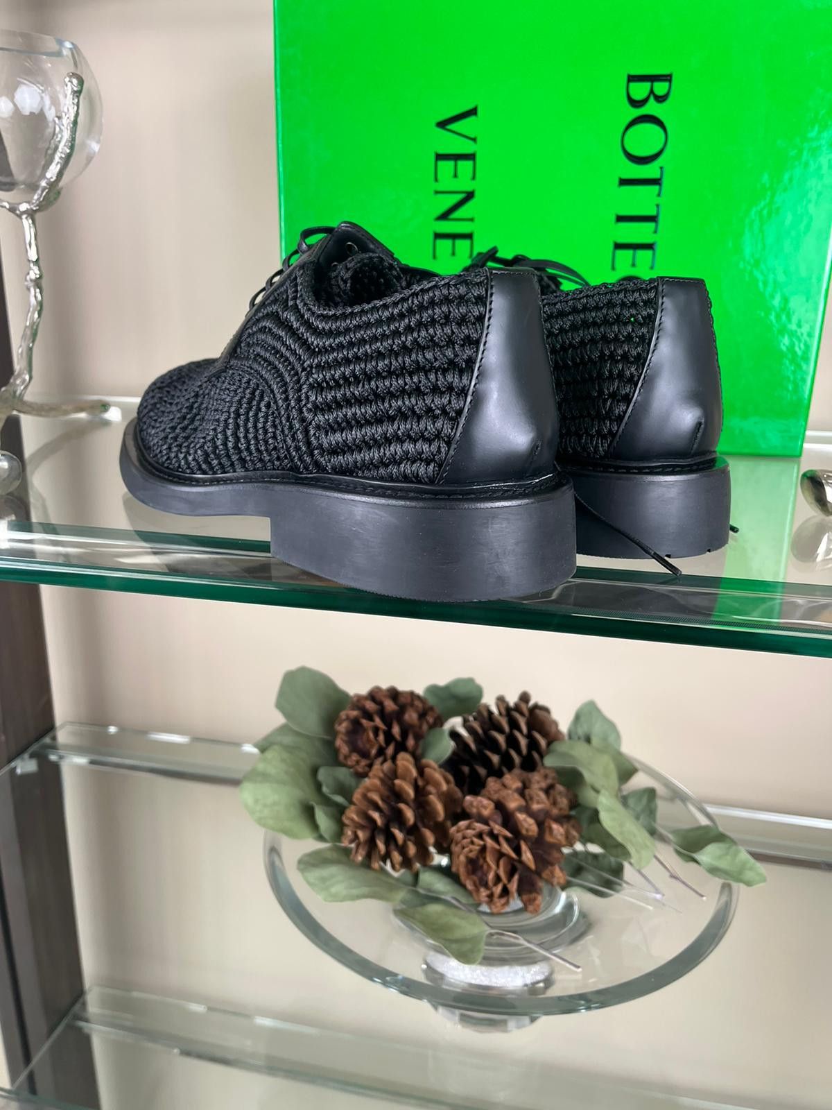 Bottega Veneta o1rshd1 String Wax Tokyo Brush Calf in Black Size US 8 / EU 41 - 8 Thumbnail