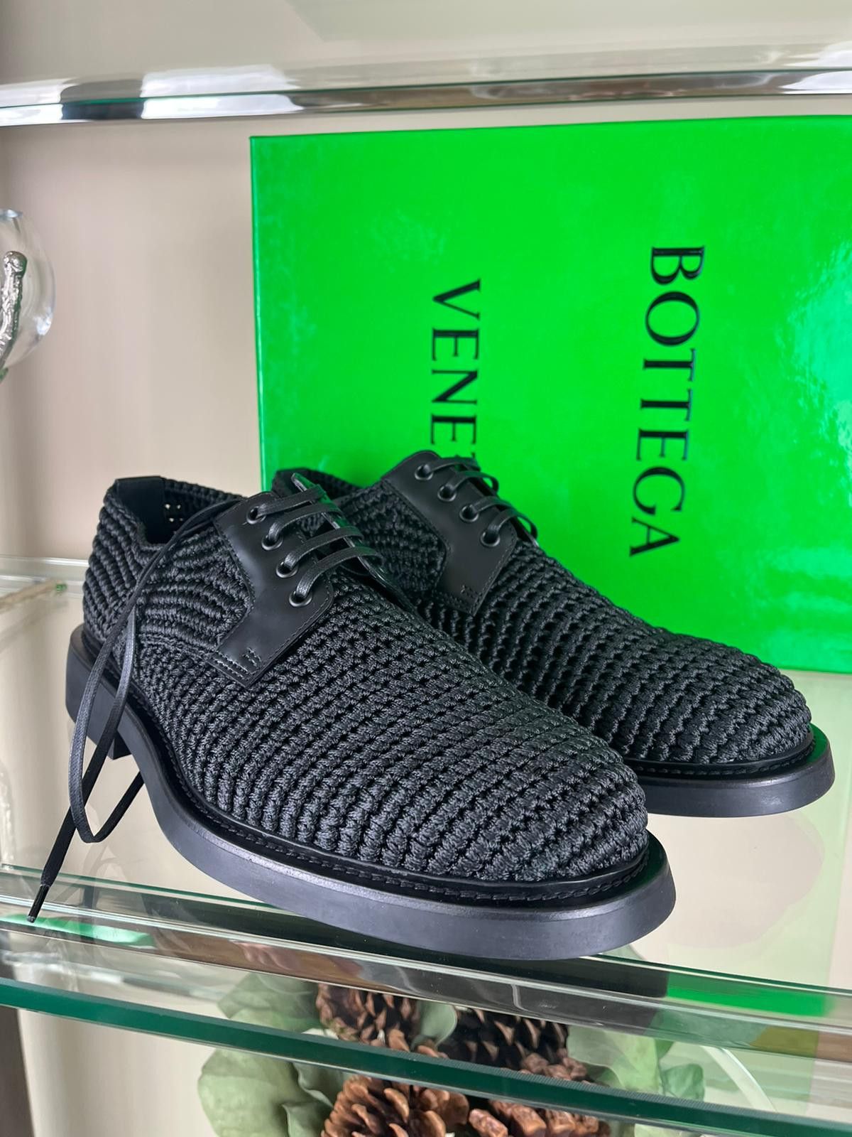 Bottega Veneta o1rshd1 String Wax Tokyo Brush Calf in Black Size US 8 / EU 41 - 16 Thumbnail