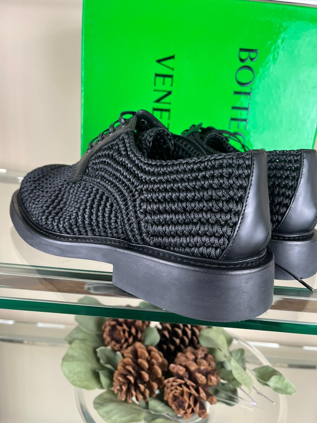 Bottega Veneta o1rshd1 String Wax Tokyo Brush Calf in Black Size US 8 / EU 41 - 11 Thumbnail