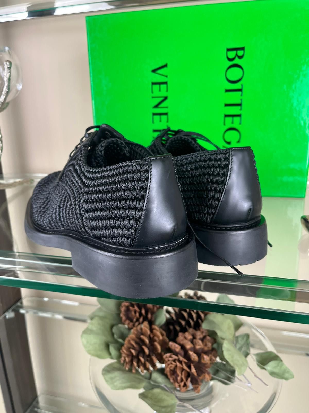 Bottega Veneta o1rshd1 String Wax Tokyo Brush Calf in Black Size US 8 / EU 41 - 9 Thumbnail