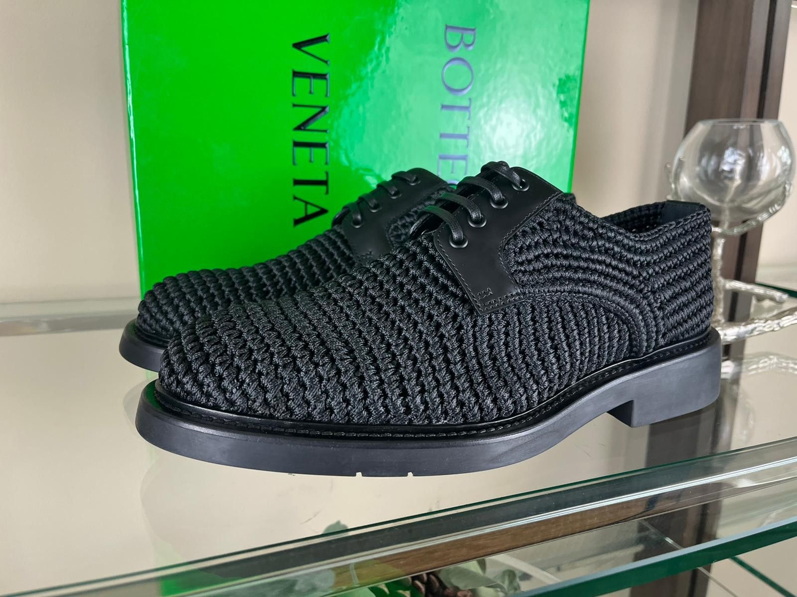 Bottega Veneta o1rshd1 String Wax Tokyo Brush Calf in Black Size US 8 / EU 41 - 7 Thumbnail