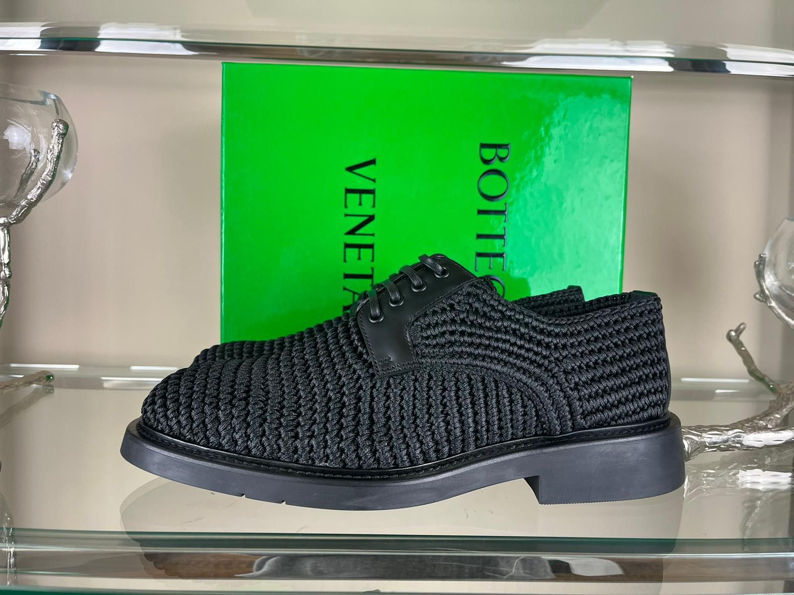 Bottega Veneta o1rshd1 String Wax Tokyo Brush Calf in Black Size US 8 / EU 41 - 5 Thumbnail