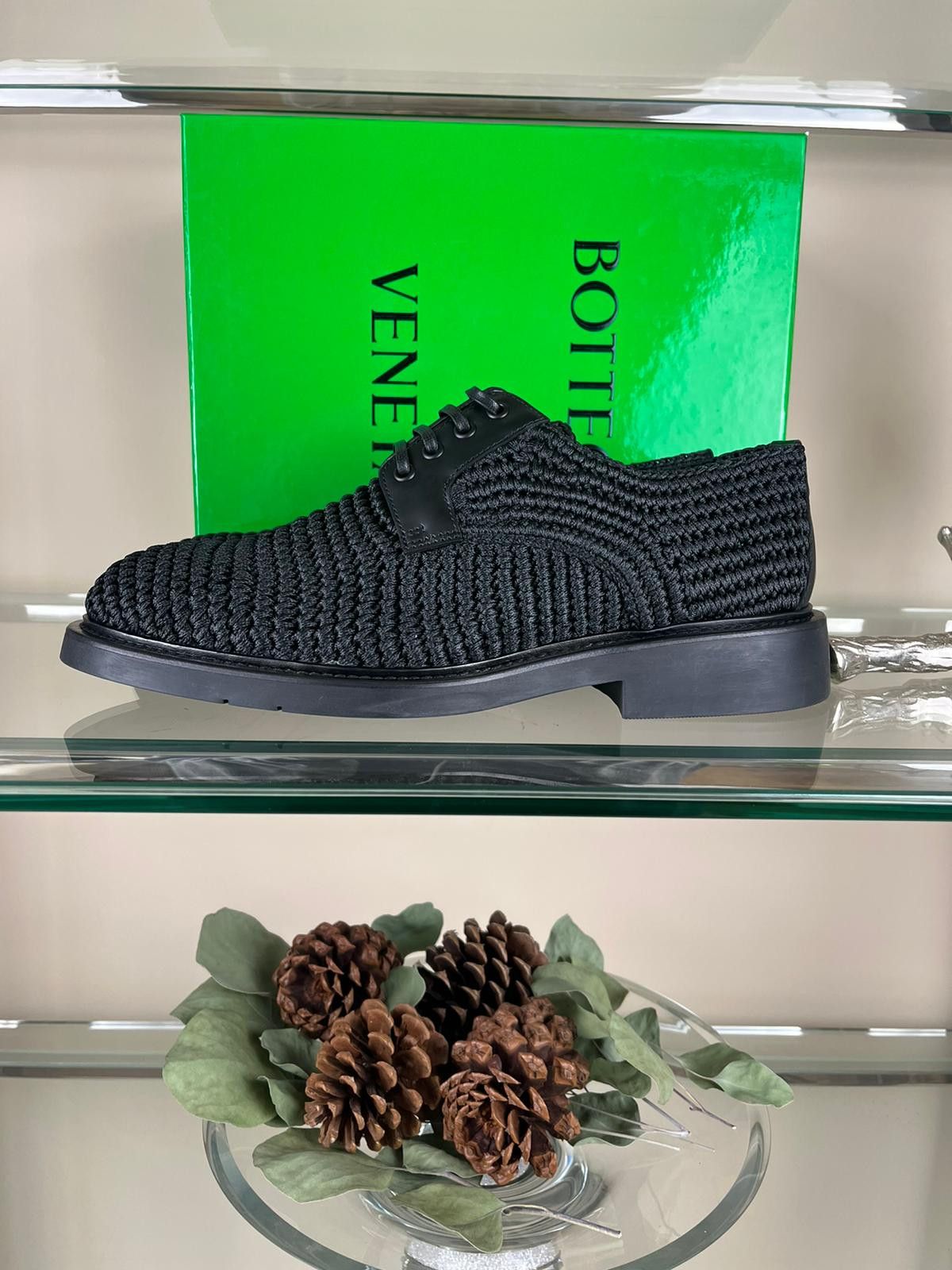 Bottega Veneta o1rshd1 String Wax Tokyo Brush Calf in Black Size US 8 / EU 41 - 2 Thumbnail