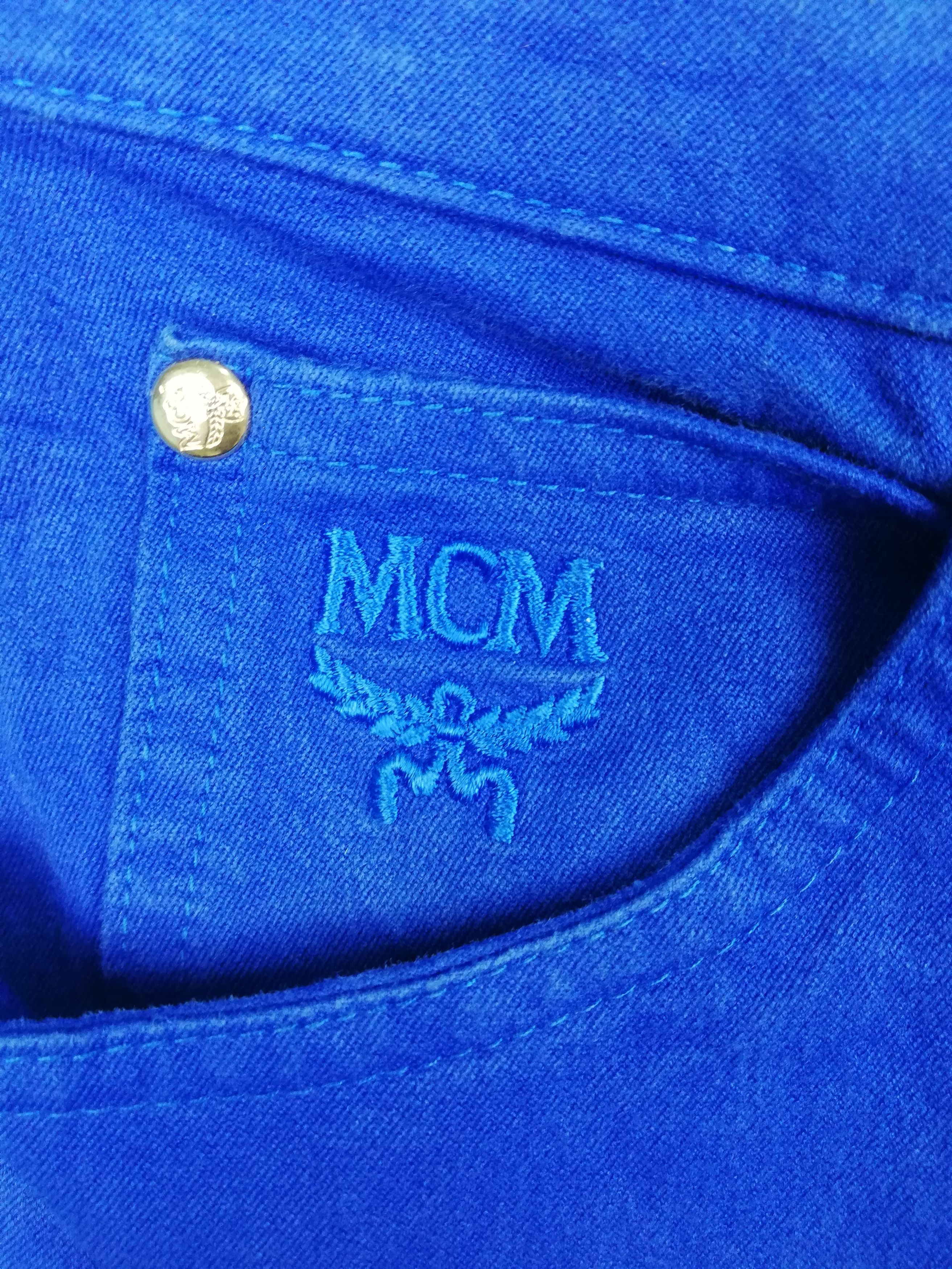 Denime × MCM 🔥🔥Authentic 90's MCM Embroidery Denime Jeans De Luxe women Size 29" - 12 Thumbnail