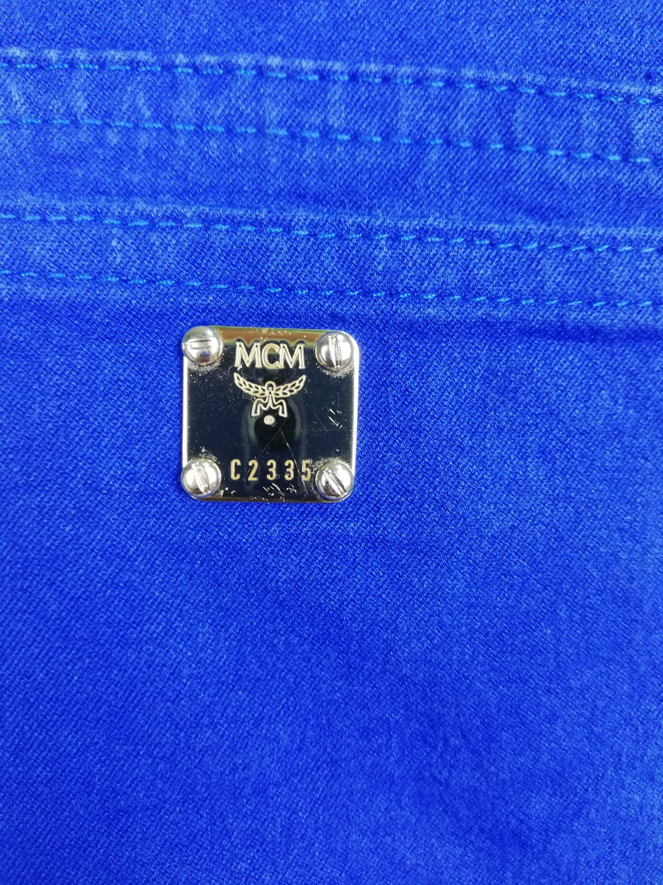 Denime × MCM 🔥🔥Authentic 90's MCM Embroidery Denime Jeans De Luxe women Size 29" - 10 Thumbnail
