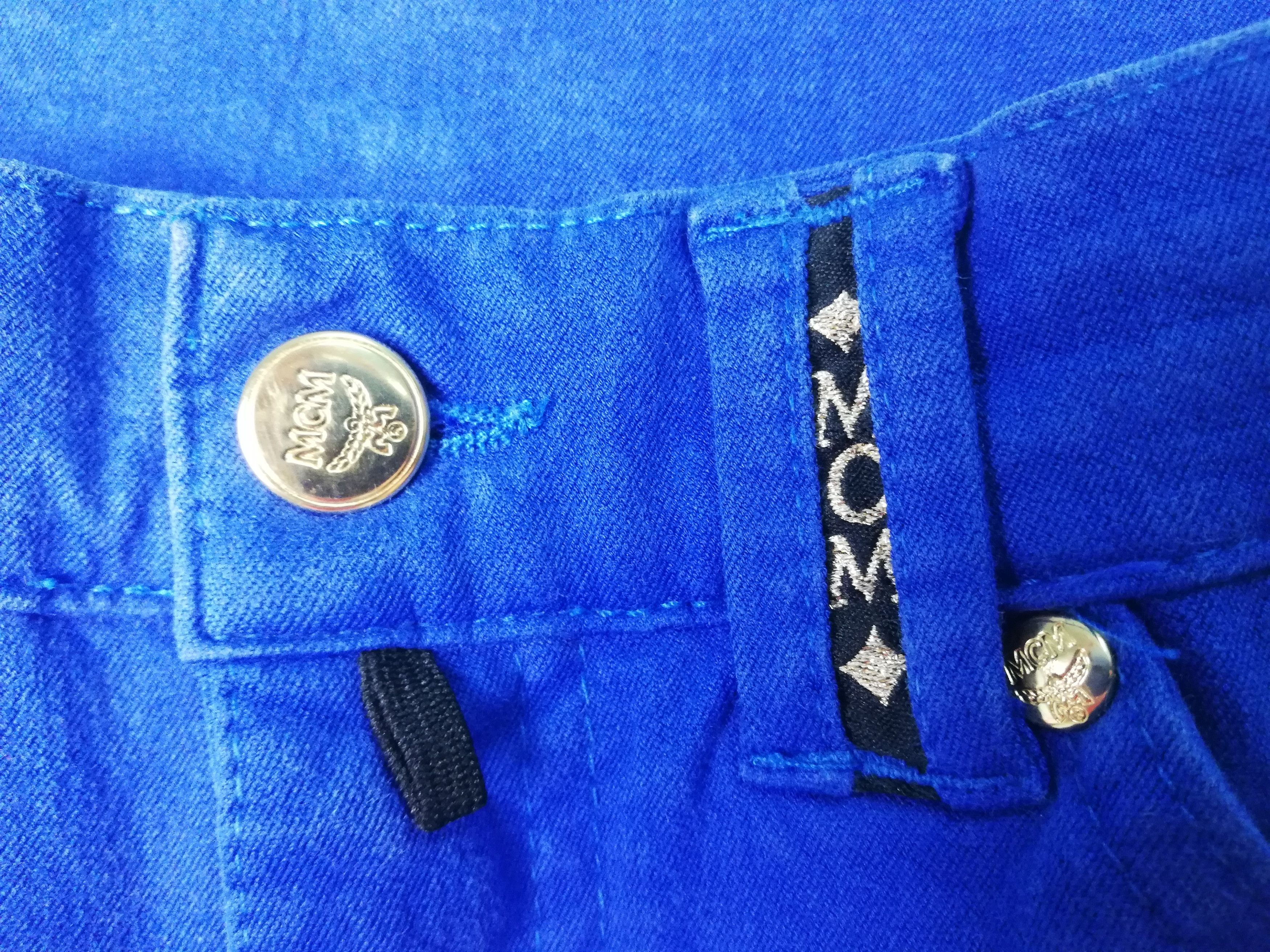 Denime × MCM 🔥🔥Authentic 90's MCM Embroidery Denime Jeans De Luxe women Size 29" - 11 Thumbnail