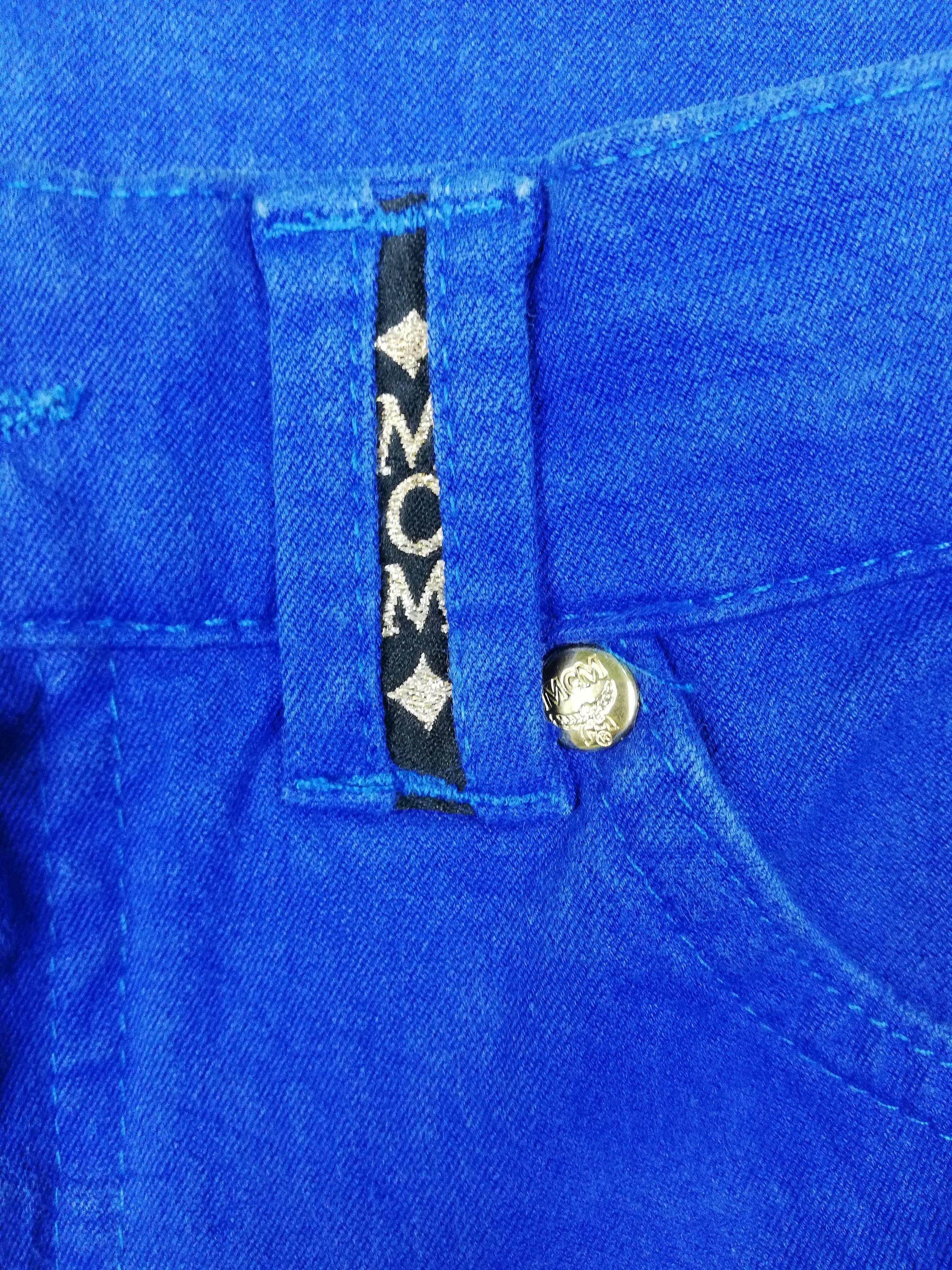 Denime × MCM 🔥🔥Authentic 90's MCM Embroidery Denime Jeans De Luxe women Size 29" - 13 Thumbnail