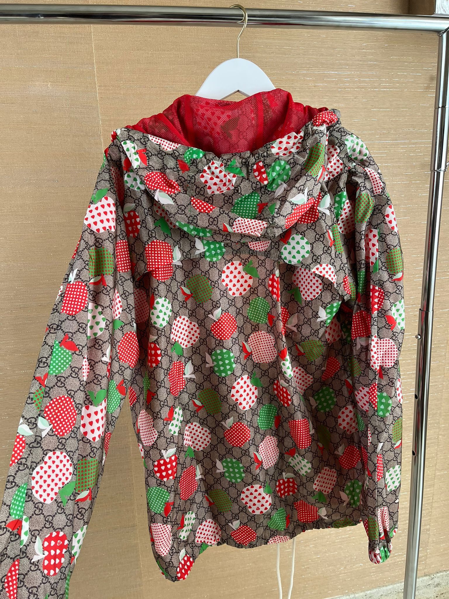 Gucci o1rshd GG Monogram Apple Hearts on Nylon in Light Brown Size US M / EU 48-50 / 2 - 16 Thumbnail