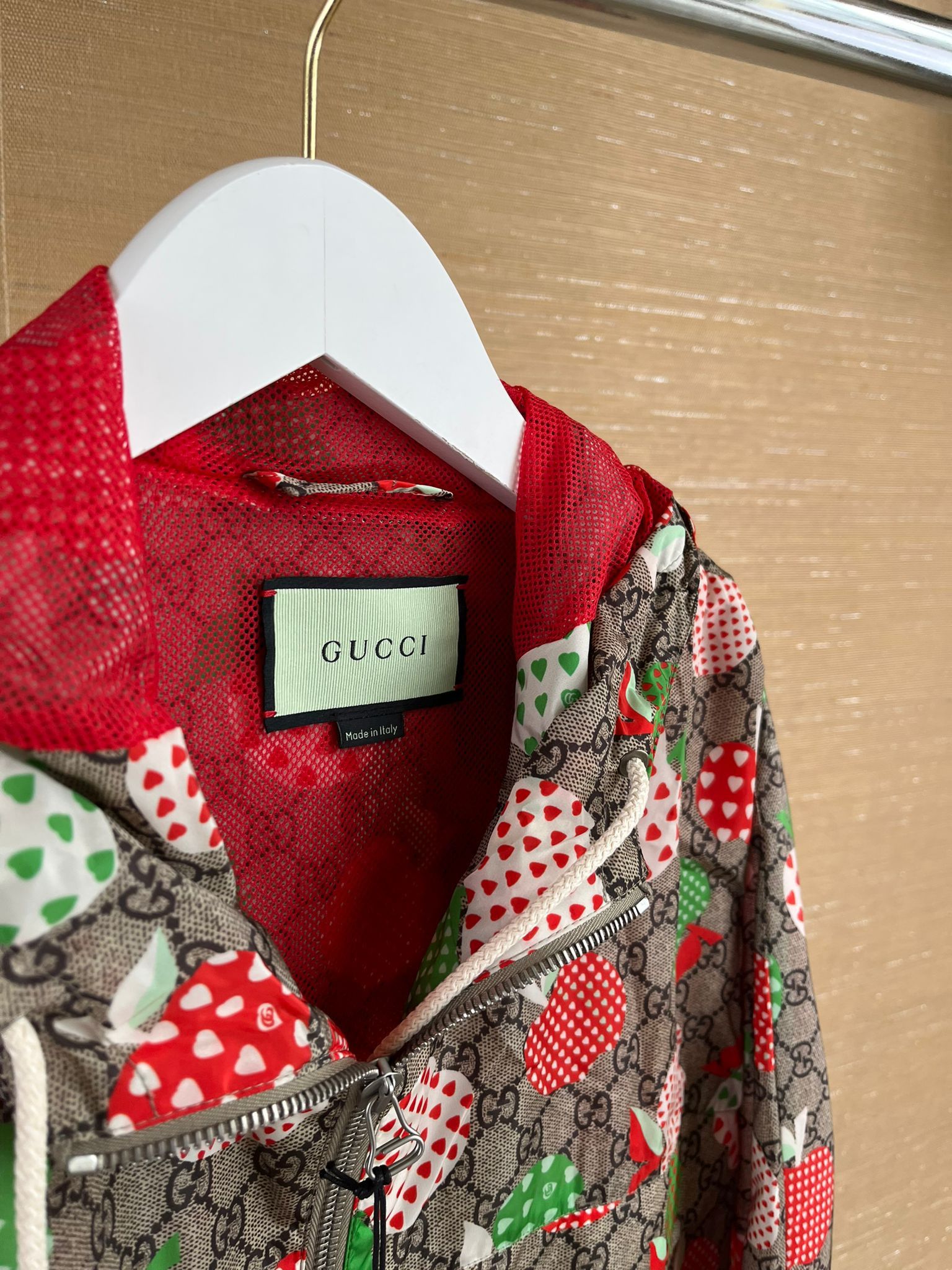 Gucci o1rshd GG Monogram Apple Hearts on Nylon in Light Brown Size US M / EU 48-50 / 2 - 5 Thumbnail