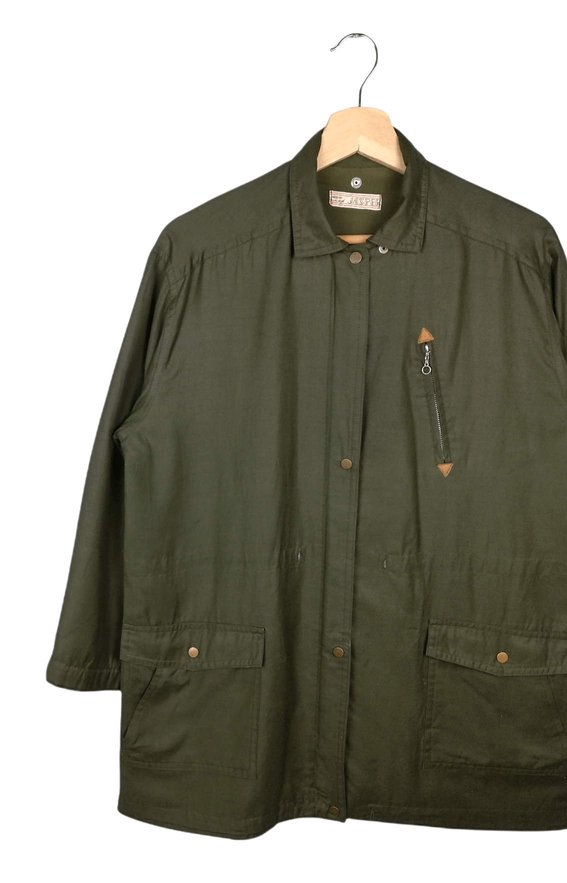 Designer × Japanese Brand × Jasper Conran Jasper American Casual Wear Parka Jacket Green Navy Zipped Size US L / EU 52-54 / 3 - 3 Thumbnail