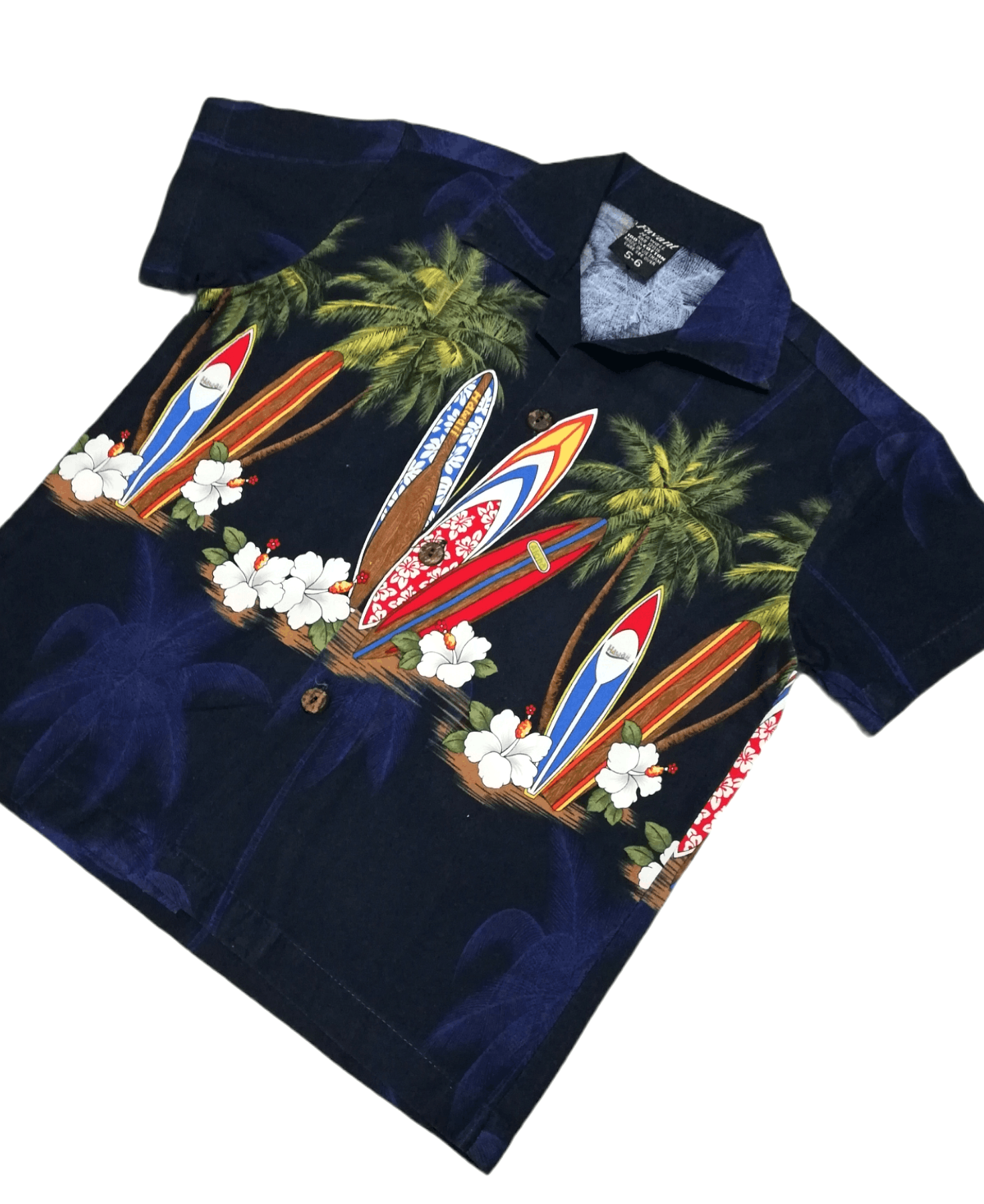 Japanese Brand × Vintage Vintage Hawaiian Shirt Favant Kids 5-6 Blue Colour Size US S / EU 44-46 / 1 - 3 Thumbnail