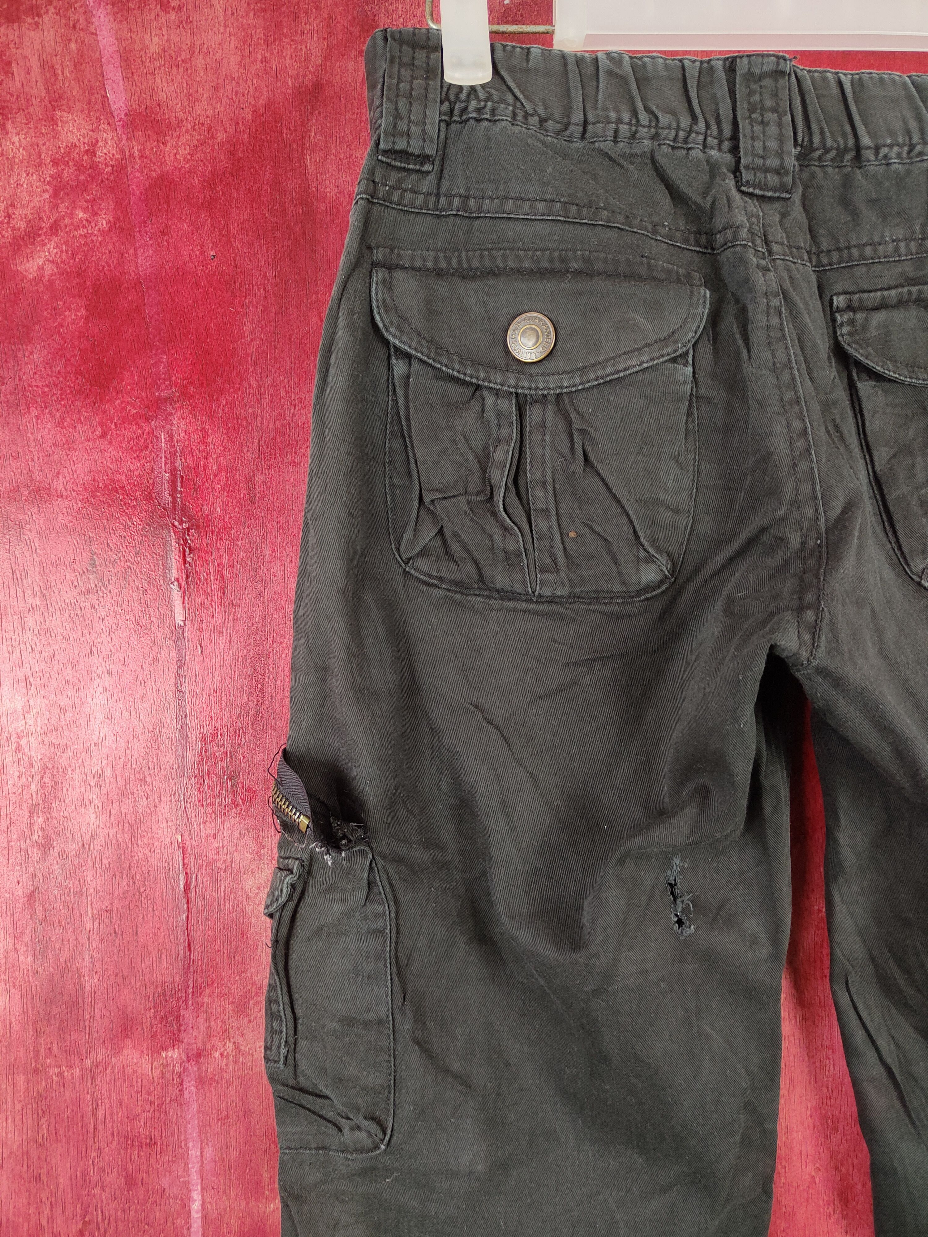 Faded Glory × Japanese Brand Japanese Brand Black multi pocket tactical pant #4667 Size US 27 - 8 Thumbnail